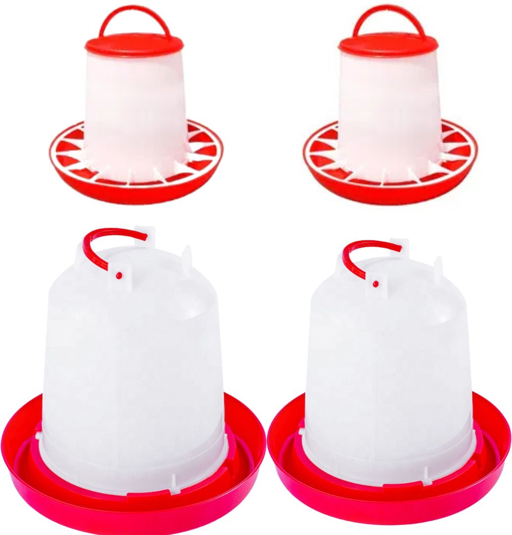 tm&w birds' feeders and drinkers 1.5 kg 1.5 ltr =2 pcs combo. For small chicks Common Bird Feeder-picture-13
