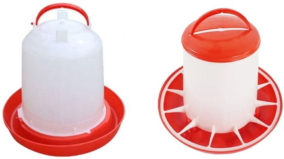 tm&w poultry equipment drinker and feeder combo of 2 pcs 1.5 kg 1.5 ltr. Common Bird Feeder-picture-23