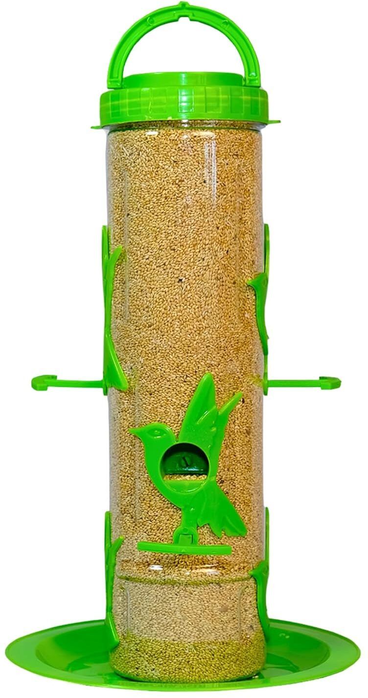 skybeings Pack of 1 Balcony Outdoor Hanging Large Feeder | 0.9kg Food Capacity | 6 Nozzles Tube Bird Feeder-picture-13