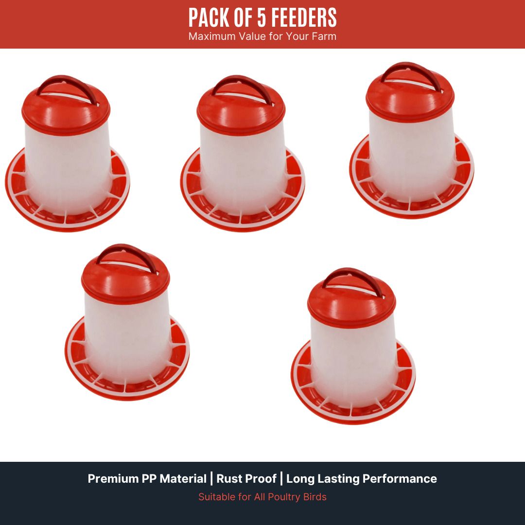 tm&w Premium 1.5KG Semi-Auto Feeder Pack 5Pcs Durable PP Poultry Farming Chicken Window Bird Feeder Bird Feeder-picture-24