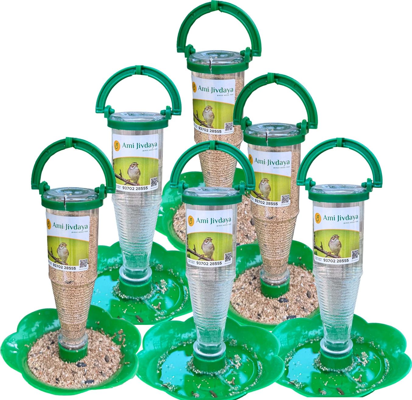 amijivdaya Ami Jivdaya 2 in 1 Nano Bird Feeder. Window Bird Feeder-picture-43