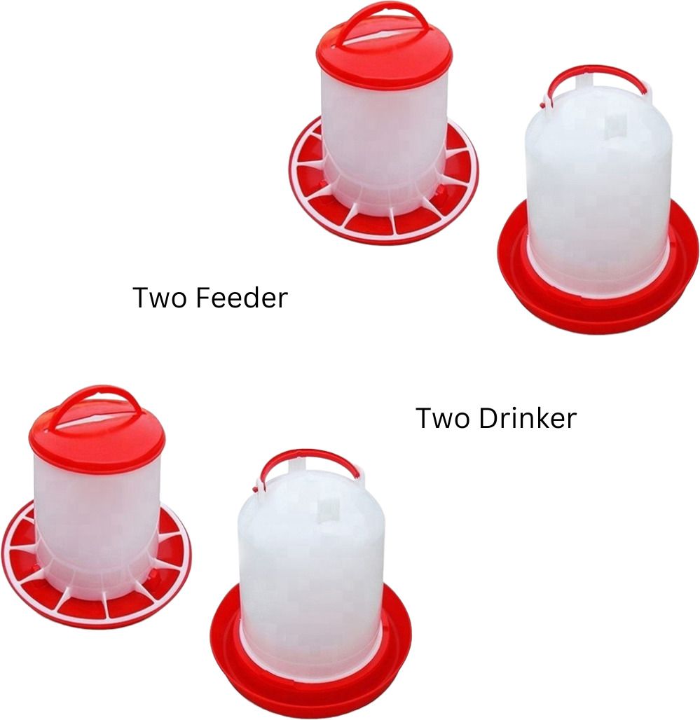 tm&w 2 feeder1.5 kg 2 drinker 1.5 ltr =4 pcs Common Bird Feeder-picture-11
