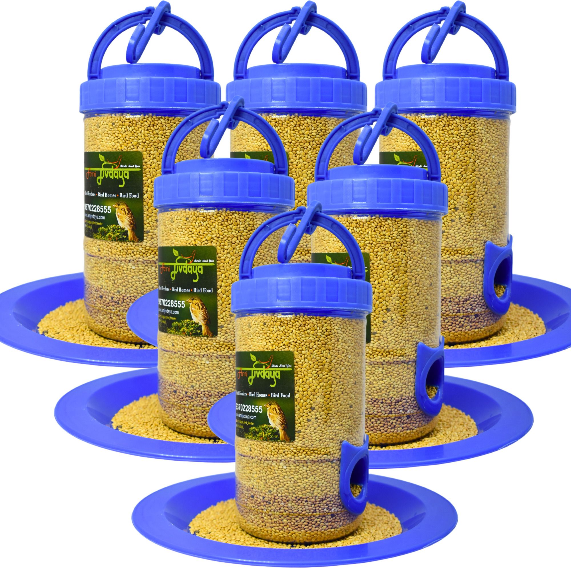 amijivdaya Small Pack of 6 Tube Bird Feeder-picture-17