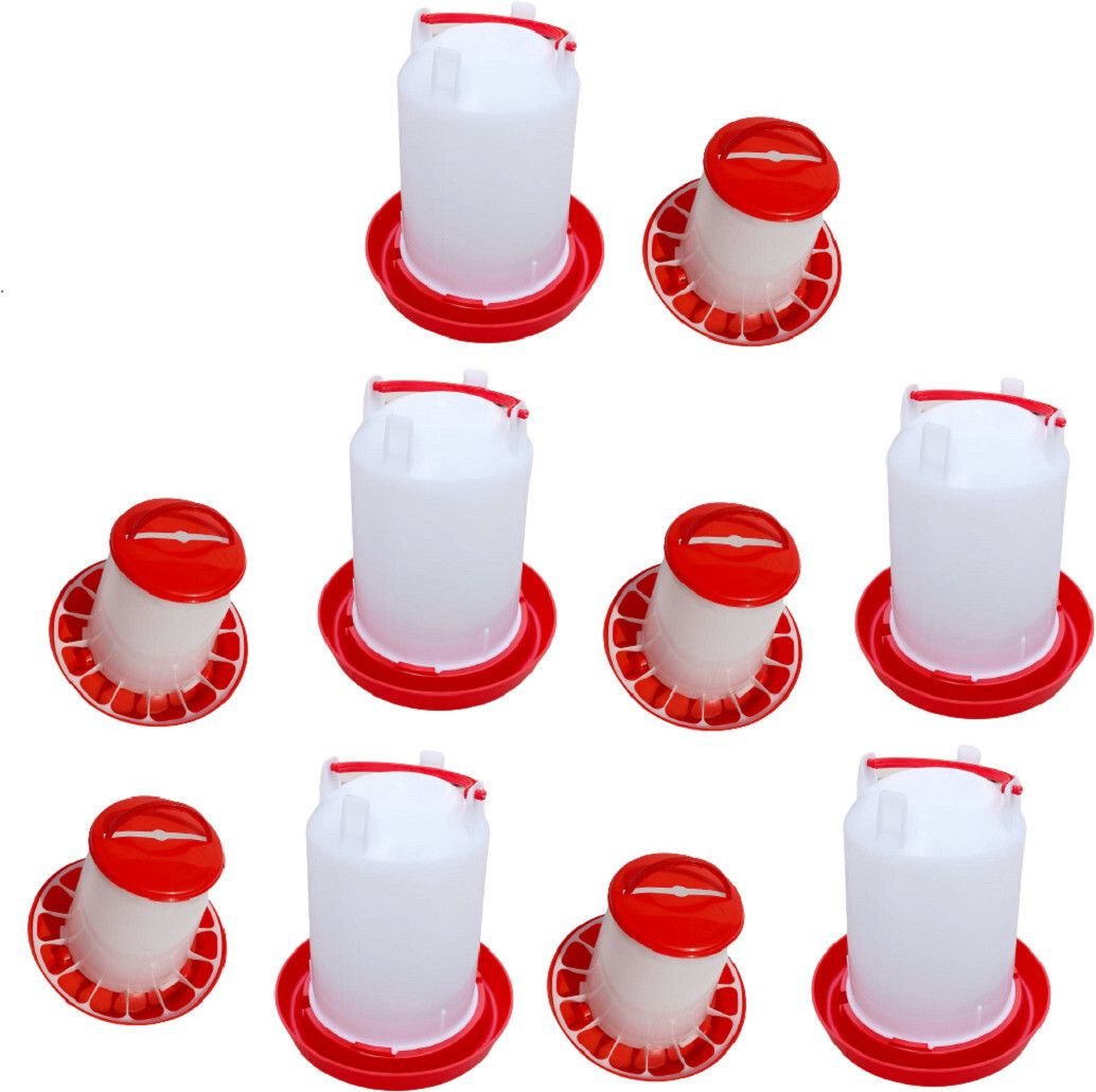 tm&w 1.5 drinker 5 pcs & 1.5 Kg Feeder 5 pcs total 10 pcs combo Platform Bird Feeder-picture-46