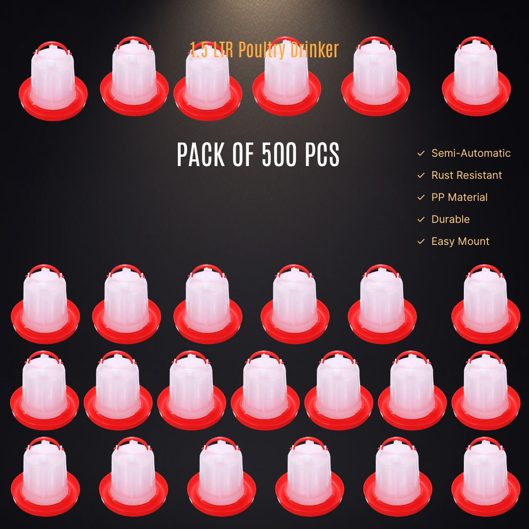 tm&w Premium Quality 1.5L Drinker Set 500 Pieces Semi-Auto Poultry Farming Window Bird Feeder Bird Feeder-picture-25