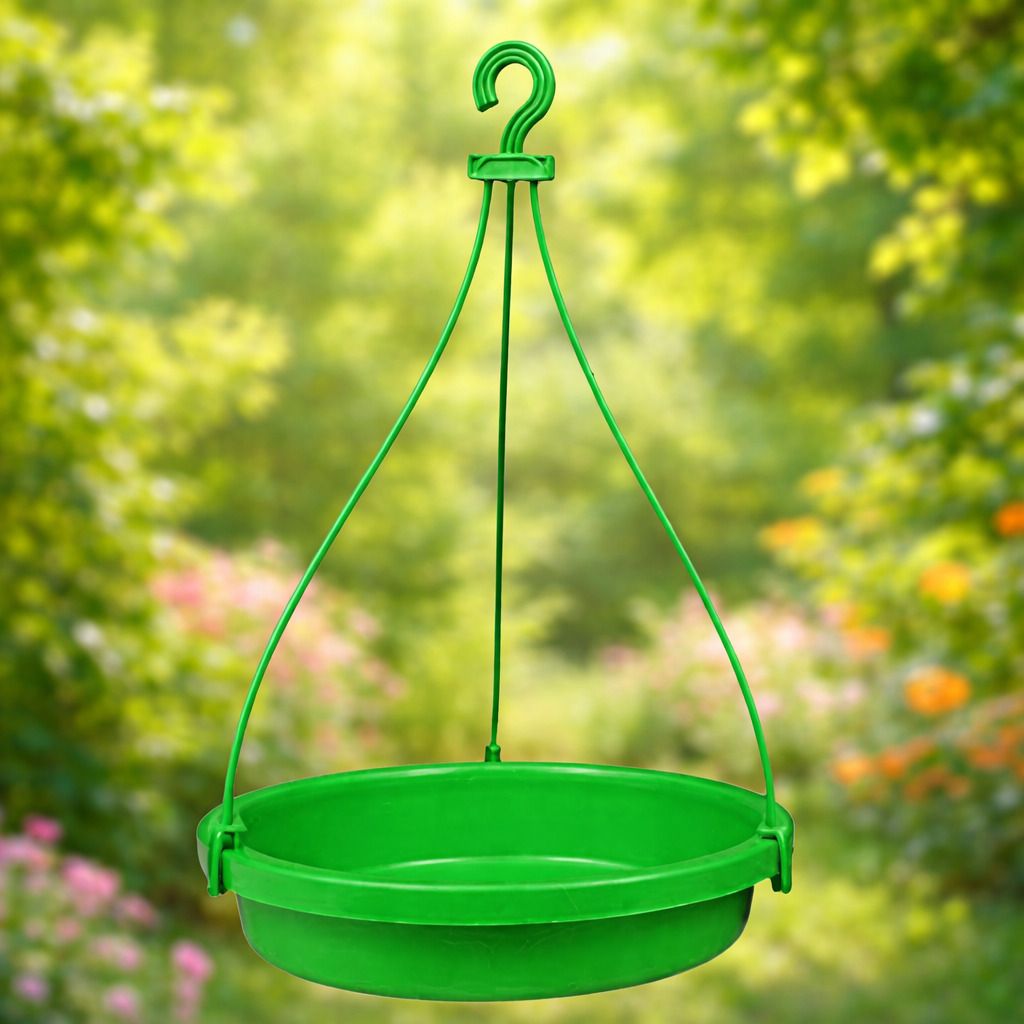 sage Hanging Bird Water Feeder Bowl|Plastic Bird Bath| Outdoor Bird Water Tray Window Bird Feeder Bird Feeder-picture-10