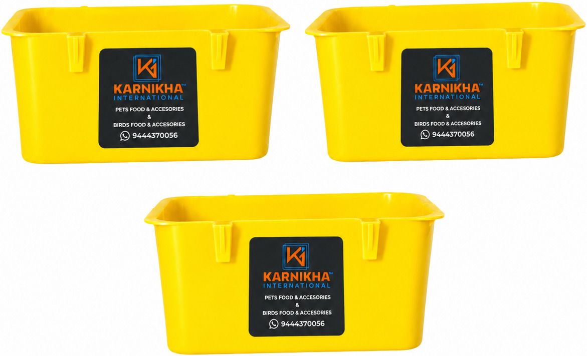 Karnikha International - Bird Feeder Food & Water Bowl 250ml - Pack of 3 Tray Bird Feeder-image-19