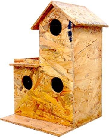 amijivdaya Sparrow Wooden Bird Home ( For 3 Family) Window Bird Feeder-picture-40