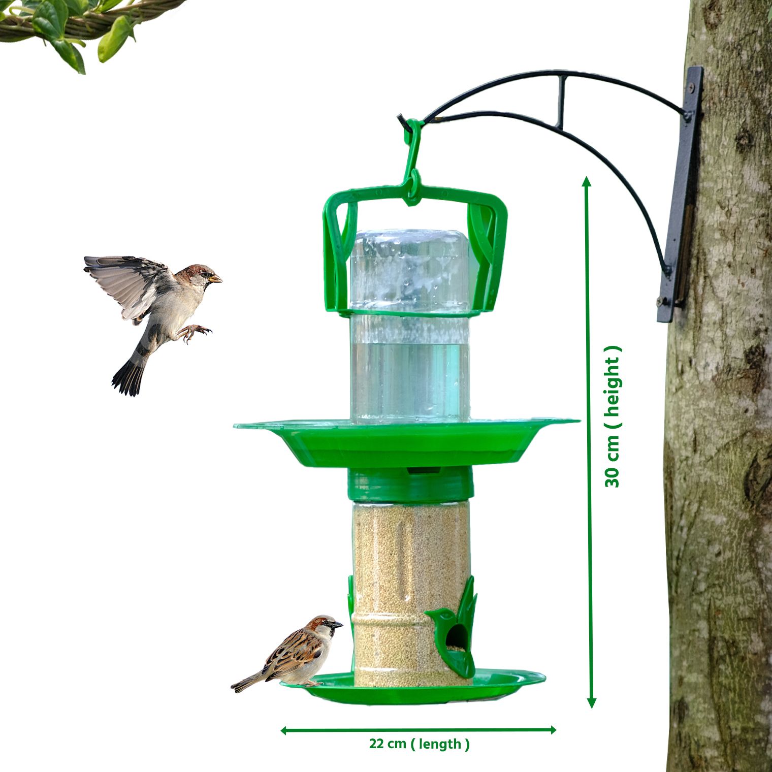 Small Double Decker Food Feeder for Birds Window Bird Feeder Bird Feeder-image-41