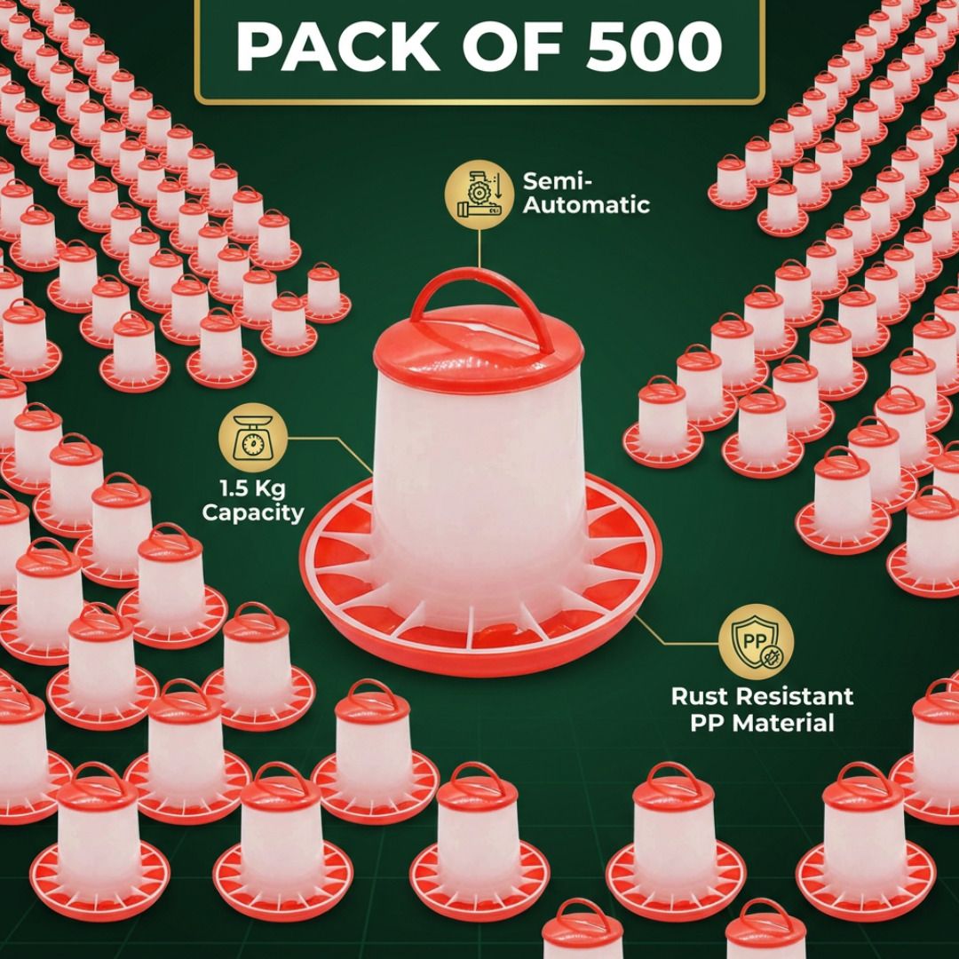 tm&w Premium 1.5KG Poultry Feeders - Semi-Automatic PP Material - 500 Pack Window Bird Feeder Bird Feeder-picture-20