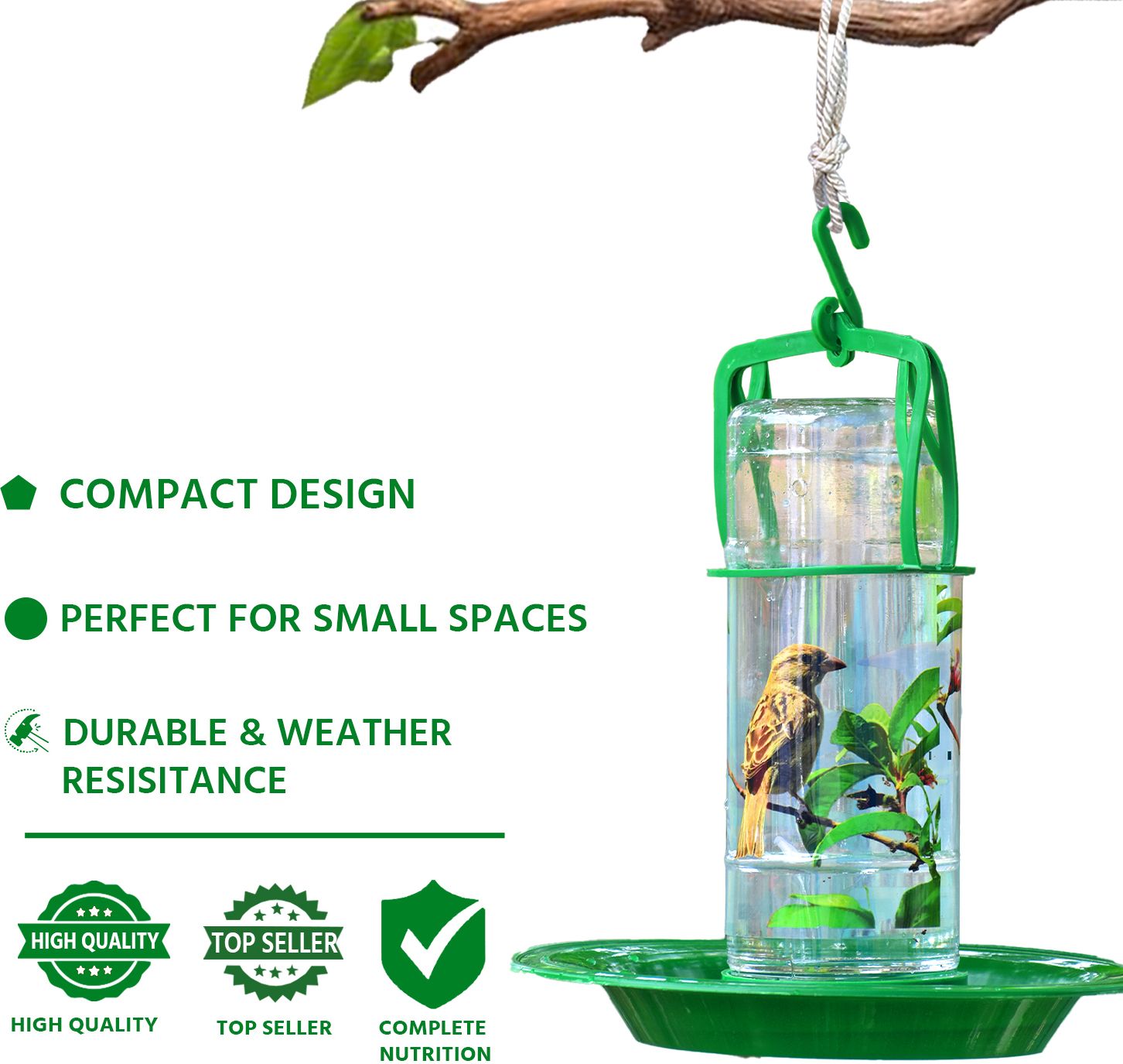 amijivdaya Medium Water Feeder Tube Bird Feeder-picture-22