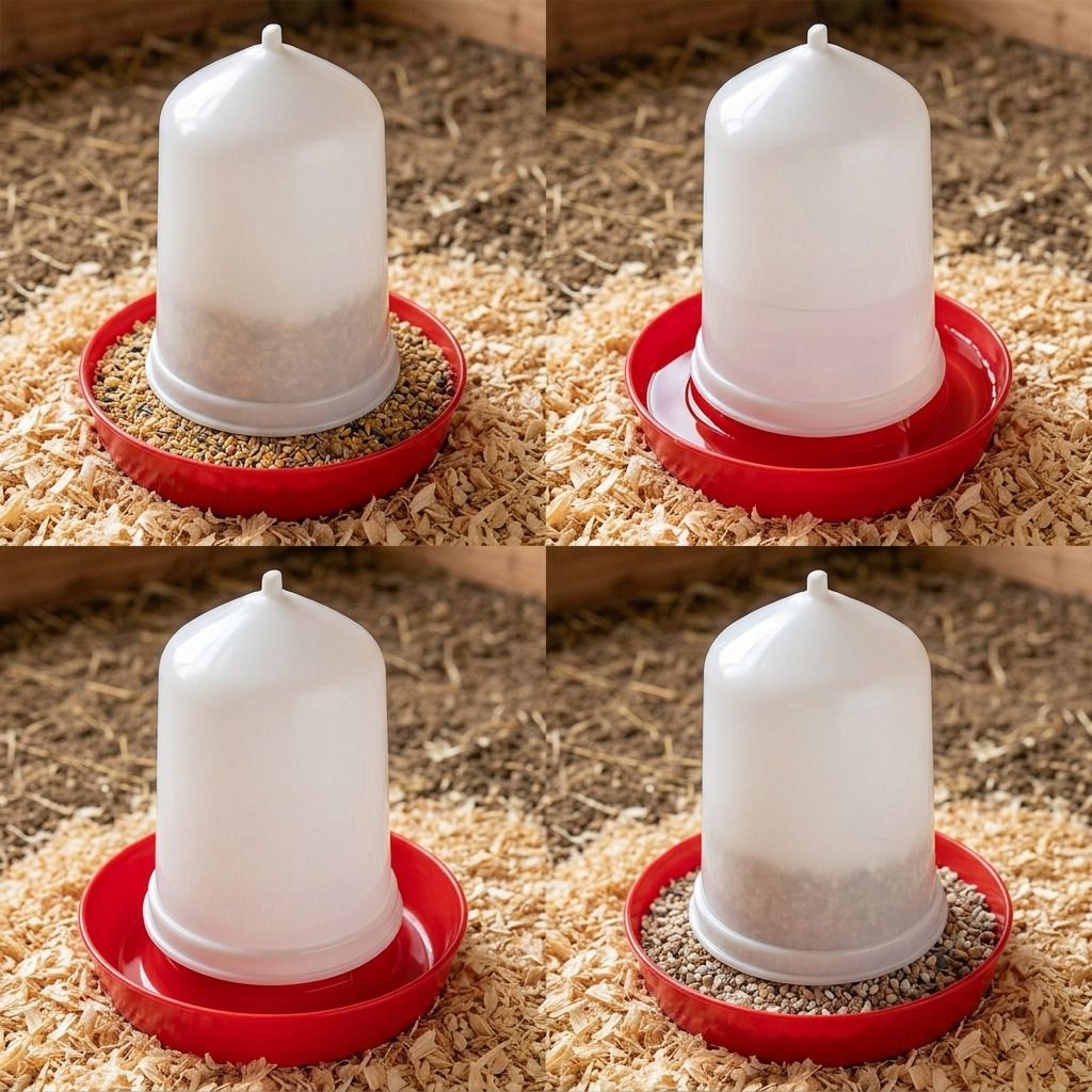 Greenrock Chick & Quail Feeder & Drinker Combo 500 grams capacity (Pack Of 4) Common Bird Feeder-picture-10
