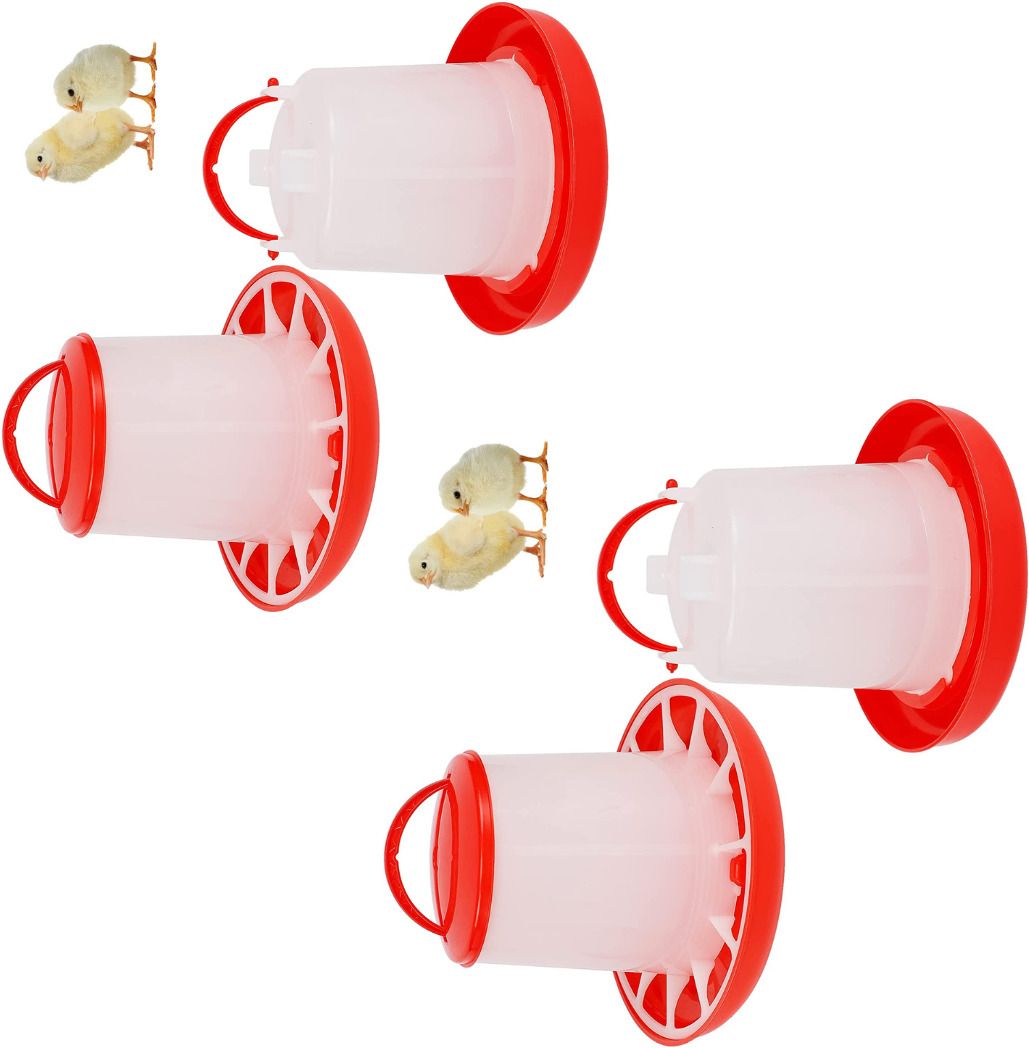 tm&w semi automatic 1.5kg Feeder-1pcs&1.5Ltr Drinker-1pc=1 pcs. For small chicks Common Bird Feeder-picture-19