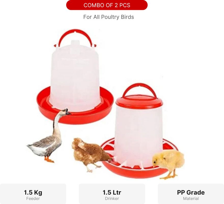 tm&w Rust Resistant Poultry Feeder 1.5KG Drinker 1.5L Easy Mount Combo Pack Window Bird Feeder Bird Feeder-picture-47