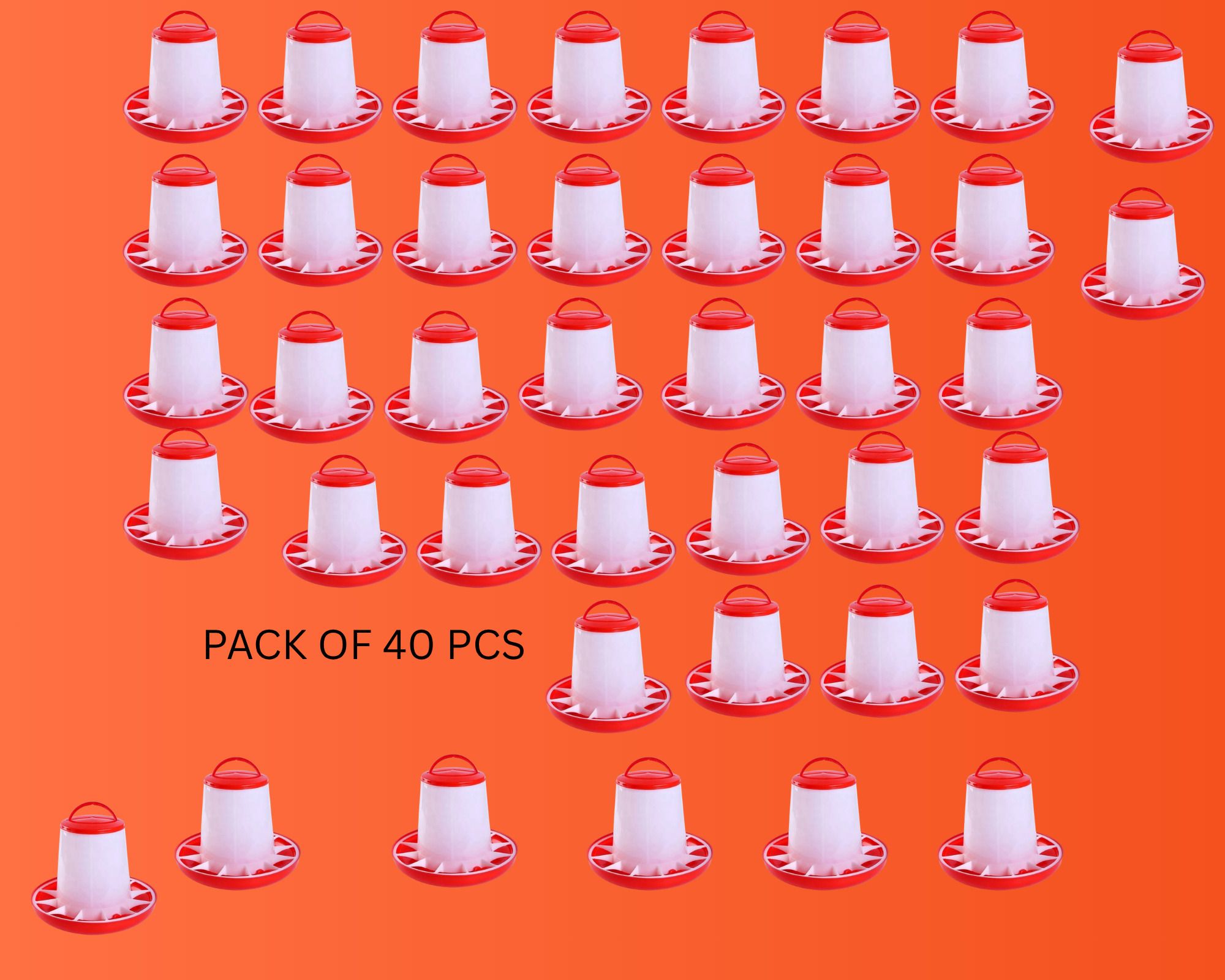 tm&w Durable Poultry Feeding System 40pcs - Rust Resistant PP Construction Window Bird Feeder Bird Feeder-picture-30