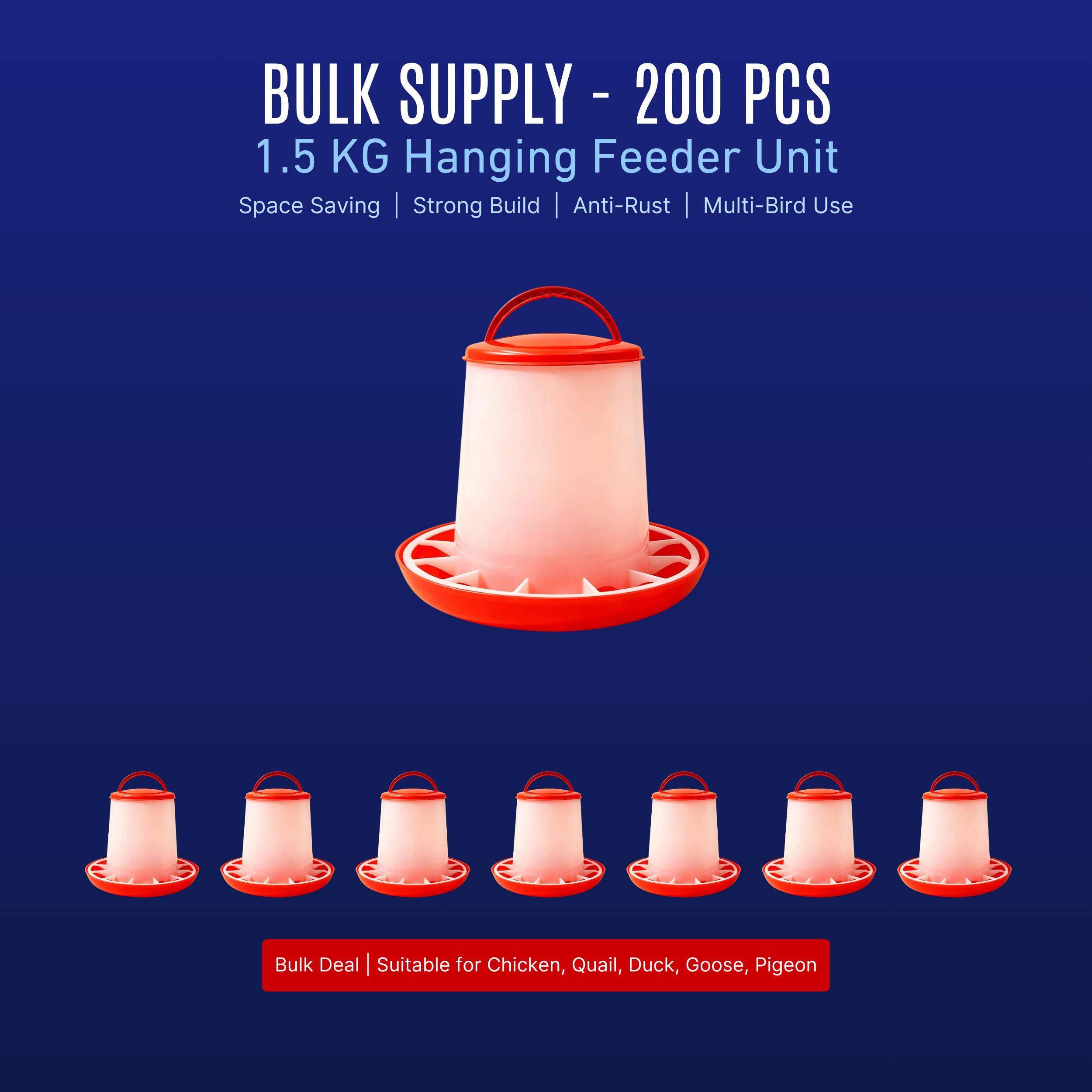 tm&w Long-Lasting 1.5KG Farm Feeders - Semi-Automatic, Easy Install (200 Pcs) Window Bird Feeder Bird Feeder-picture-41