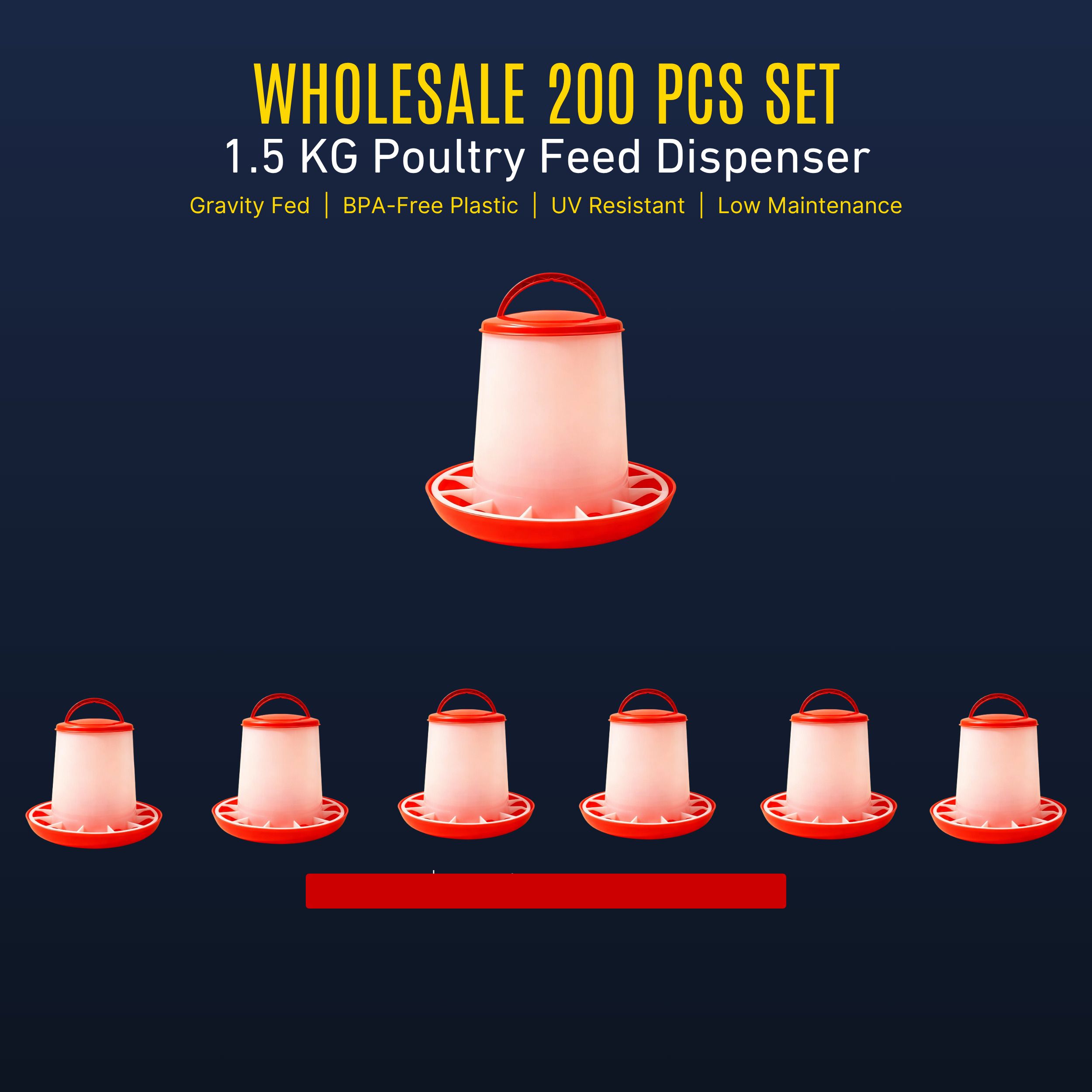 tm&w Durable 1.5KG Chicken Feeders - PP Material, Easy Mount Design (200 Pack) Window Bird Feeder Bird Feeder-picture-28
