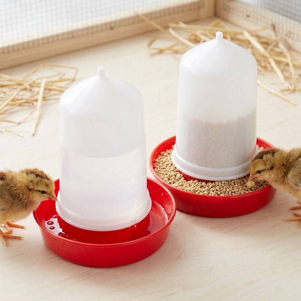 Greenrock Chick & Quail Feeder & Drinker Combo 500 grams capacity (Pack Of 2) Common Bird Feeder-picture-11