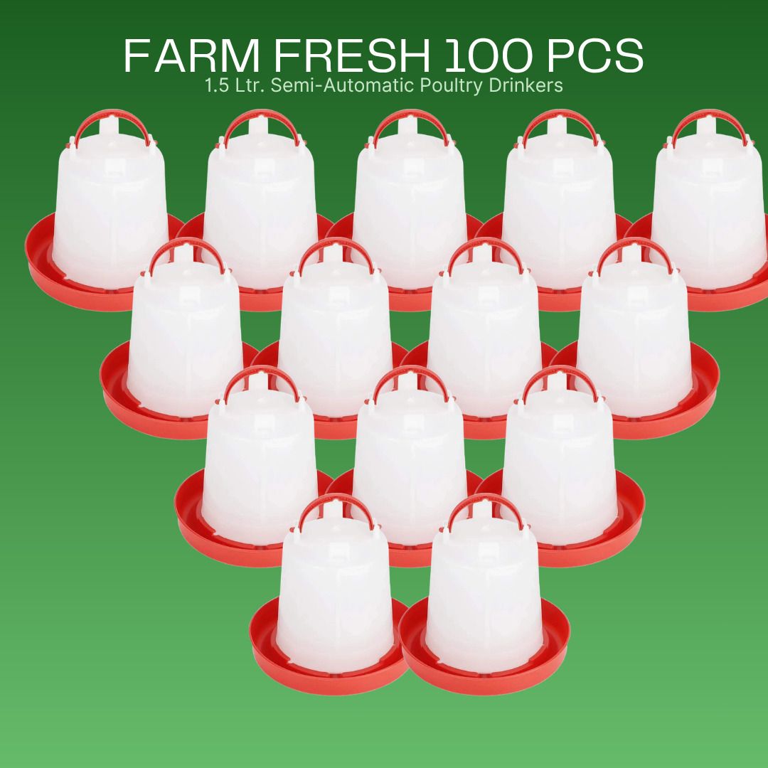 tm&w 1.5L Premium PP Poultry Drinkers 250Pcs Easy Mount Rust Proof Design Common Bird Feeder-picture-11