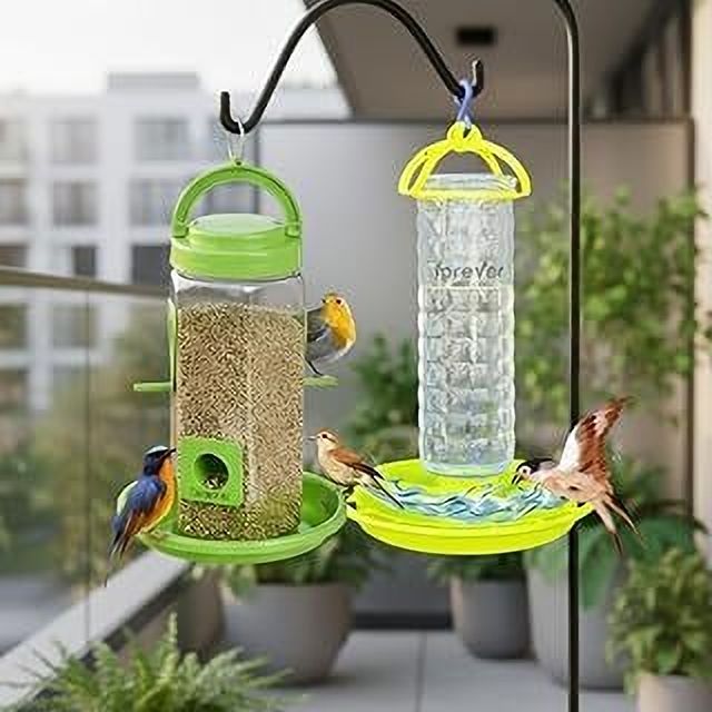 Bird Feeder Combo Food & Water Window Bird Feeder Bird Feeder-image-44