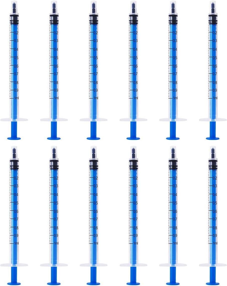 salco 12 pcs 1ml Plastic Liquid Feeding Syringe with Measurement (No Needle) Tube Bird Feeder-picture-20