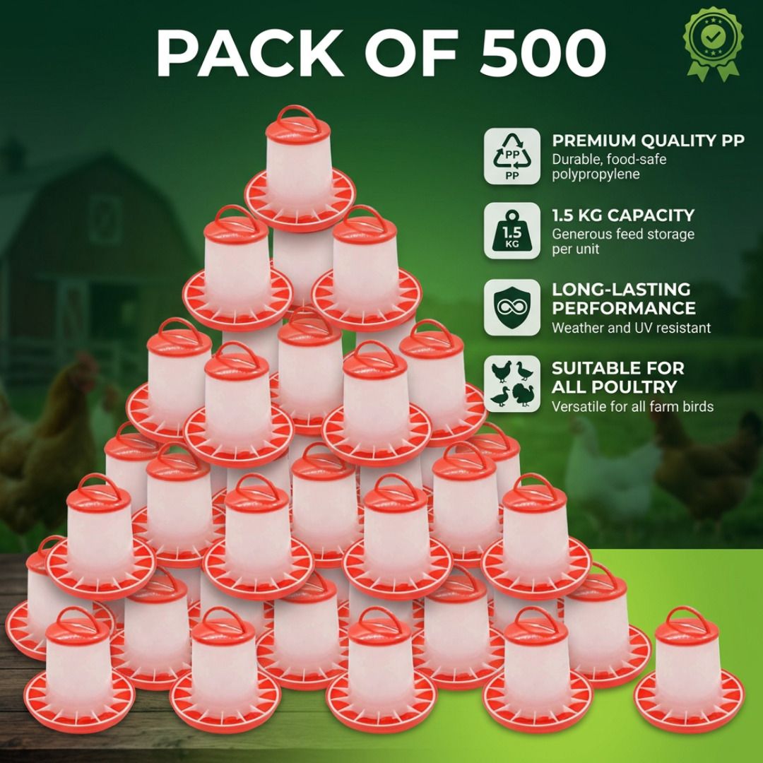 tm&w Semi-Automatic 1.5KG PP Poultry Feeders Premium Design - 500 Pieces Window Bird Feeder Bird Feeder-picture-43