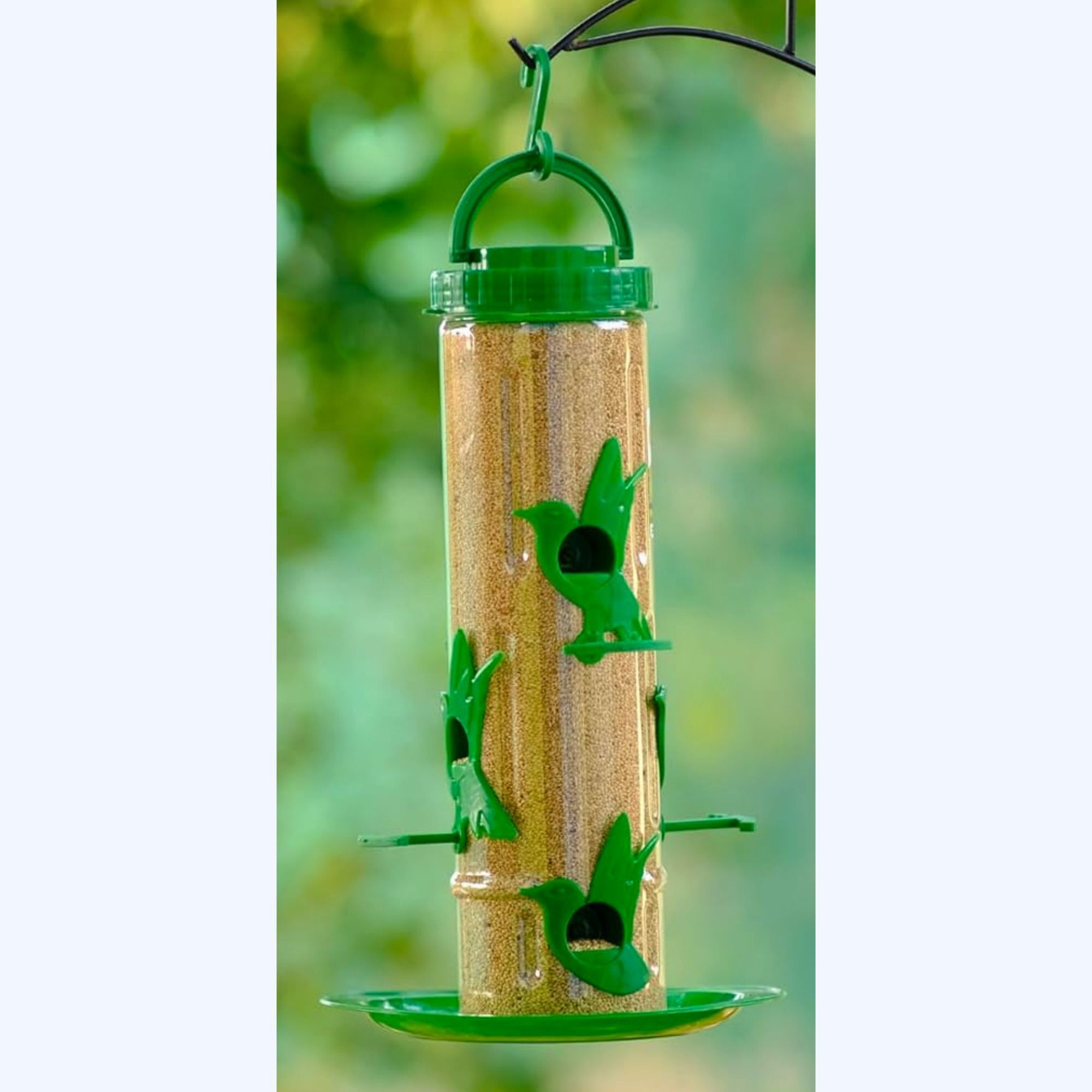 Strong Plastic Tube Shaped Feeder for Hanging in Open Spaces Window Bird Feeder-image-2