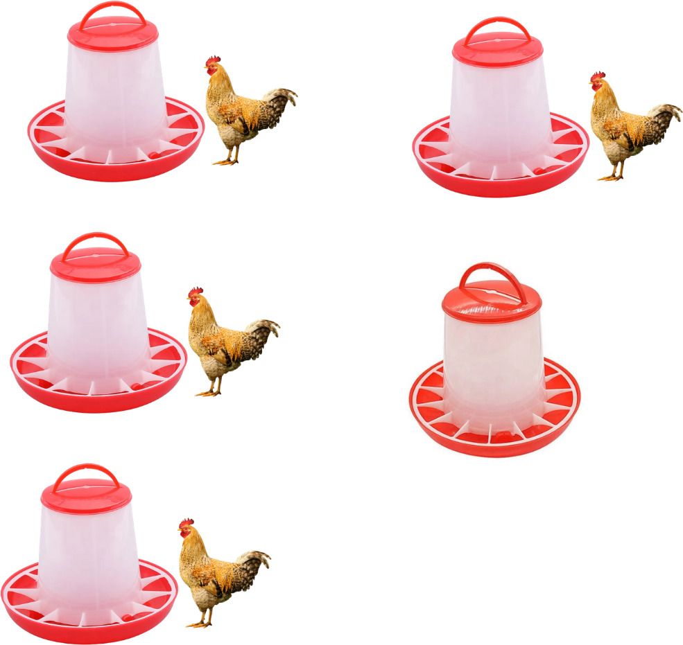 tm&w Poultry Feeder 1.5 Kg Semi Auto Chicken Duck Peacock Turkey Quail 5 Pcs Window Bird Feeder Bird Feeder-picture-28