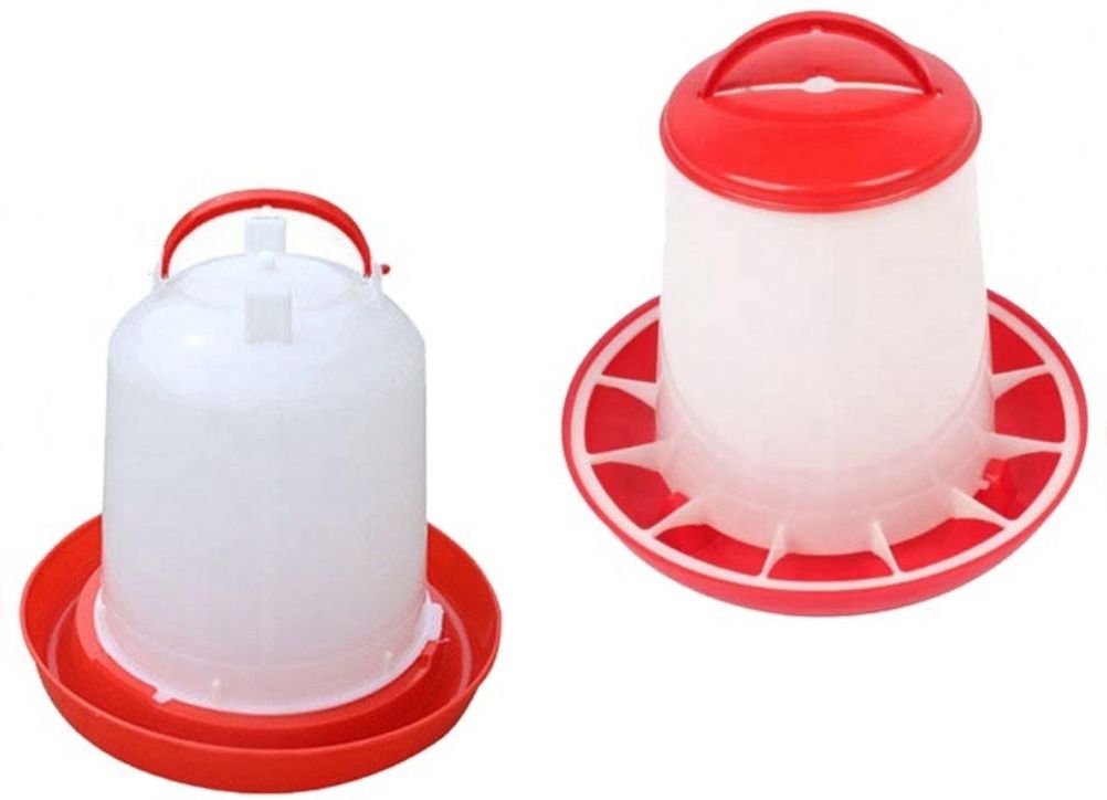 tm&w Poultry Drinker 1.5 ltr Ground Bird Feeder 1.5 kg Self Locking and Handle Common Bird Feeder-picture-34