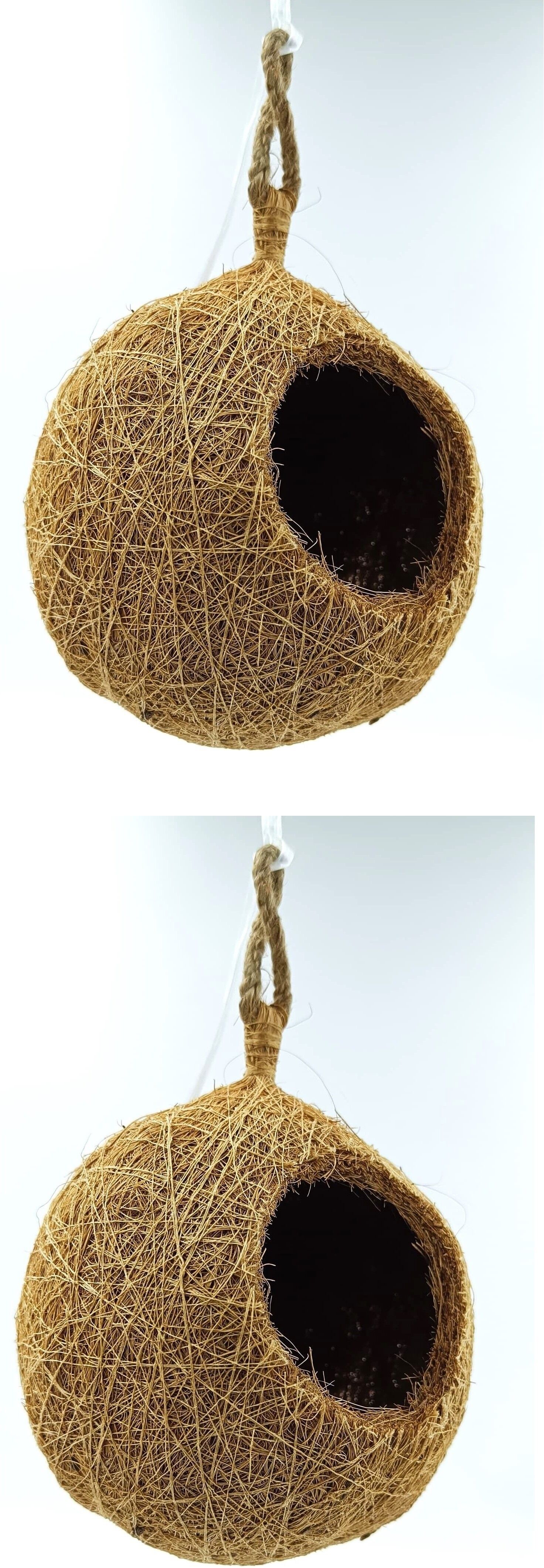 omiyage Eco-Friendly Jute Bird Nests – Cozy Homes for Small Birds Pack of 2 Bird House-picture-39