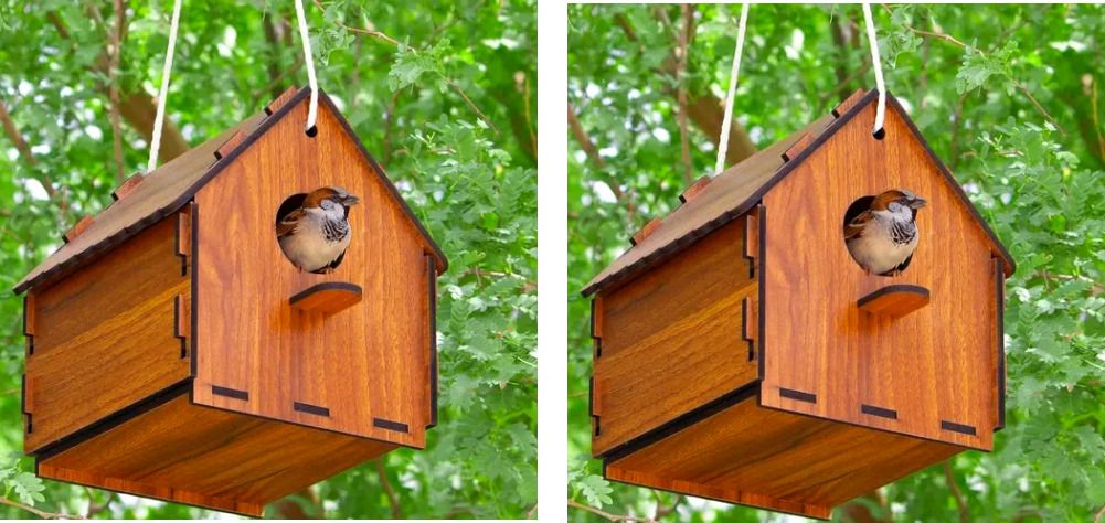 sohibe Wooden DIY Bird house for Sparrow (Pack of 2) Bird House-picture-27