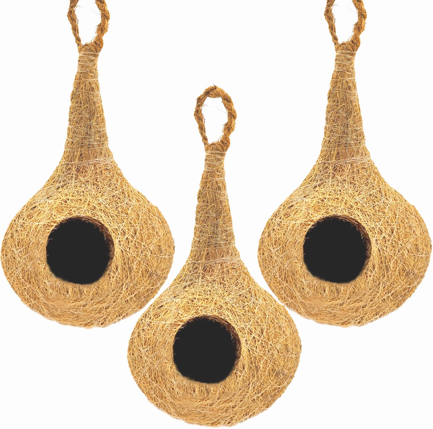 safest round organic bird nest pack of 3 Bird House