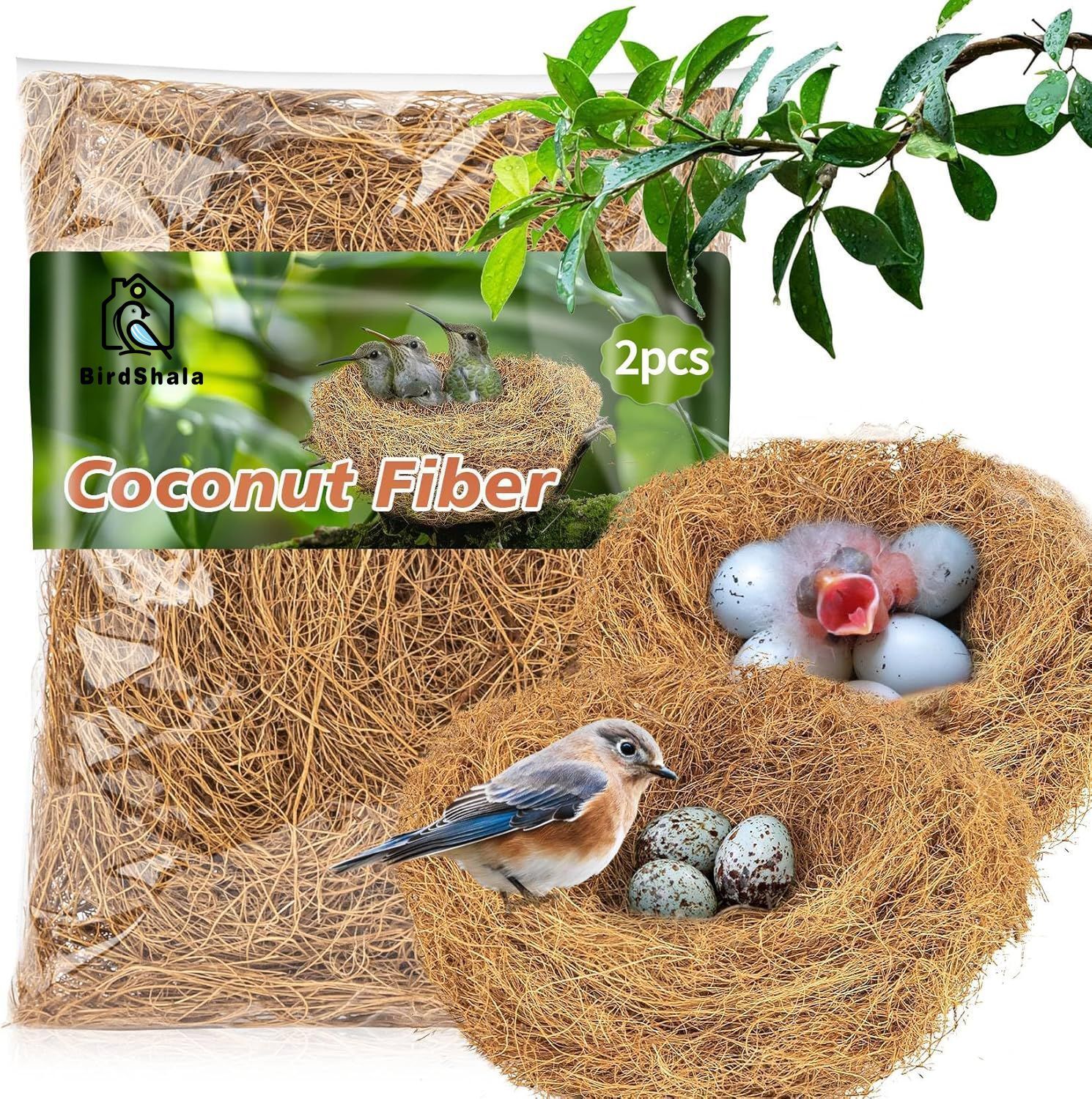 birdshala Coconut Fiber for Bird Nest Sparrow, Budgie, Lovebird Bird House-picture-21