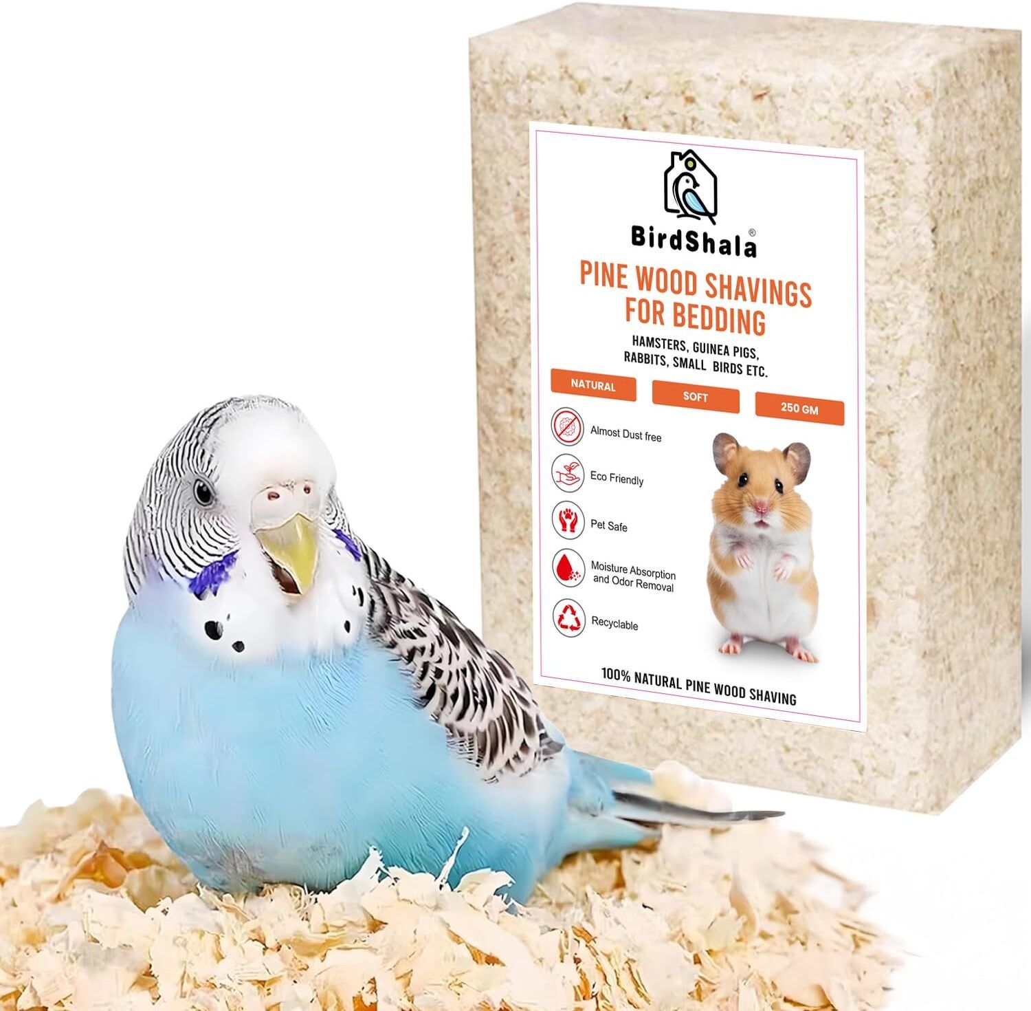 birdshala Pine Wood Shavings for Bedding | Ultra Soft, Natural & Low Dust Bird House-picture-39