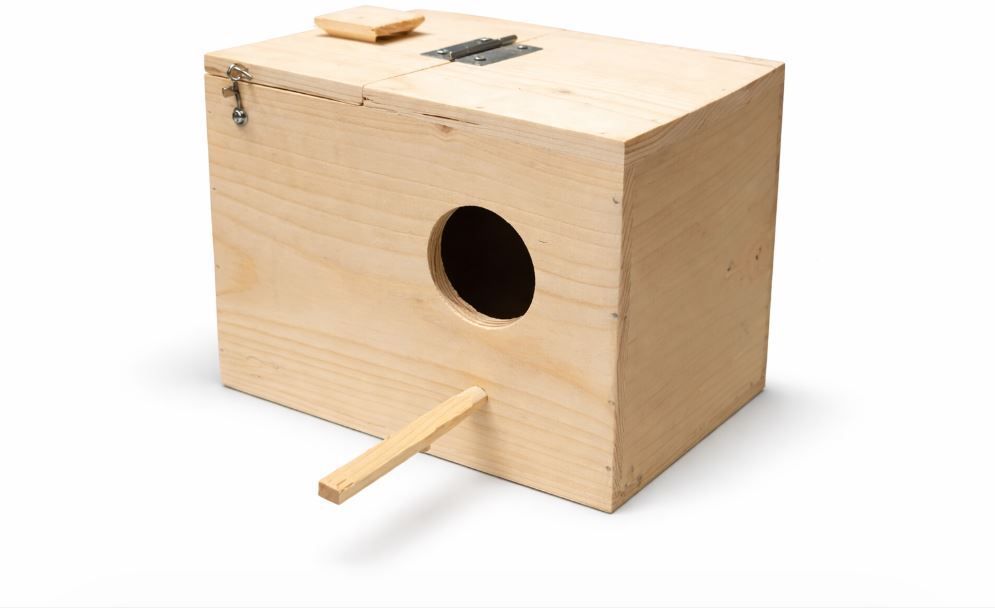 paxidaya Wooden Bird Nesting Box for Cage | Parrot Breeding Box with Perch Bird House-picture-11