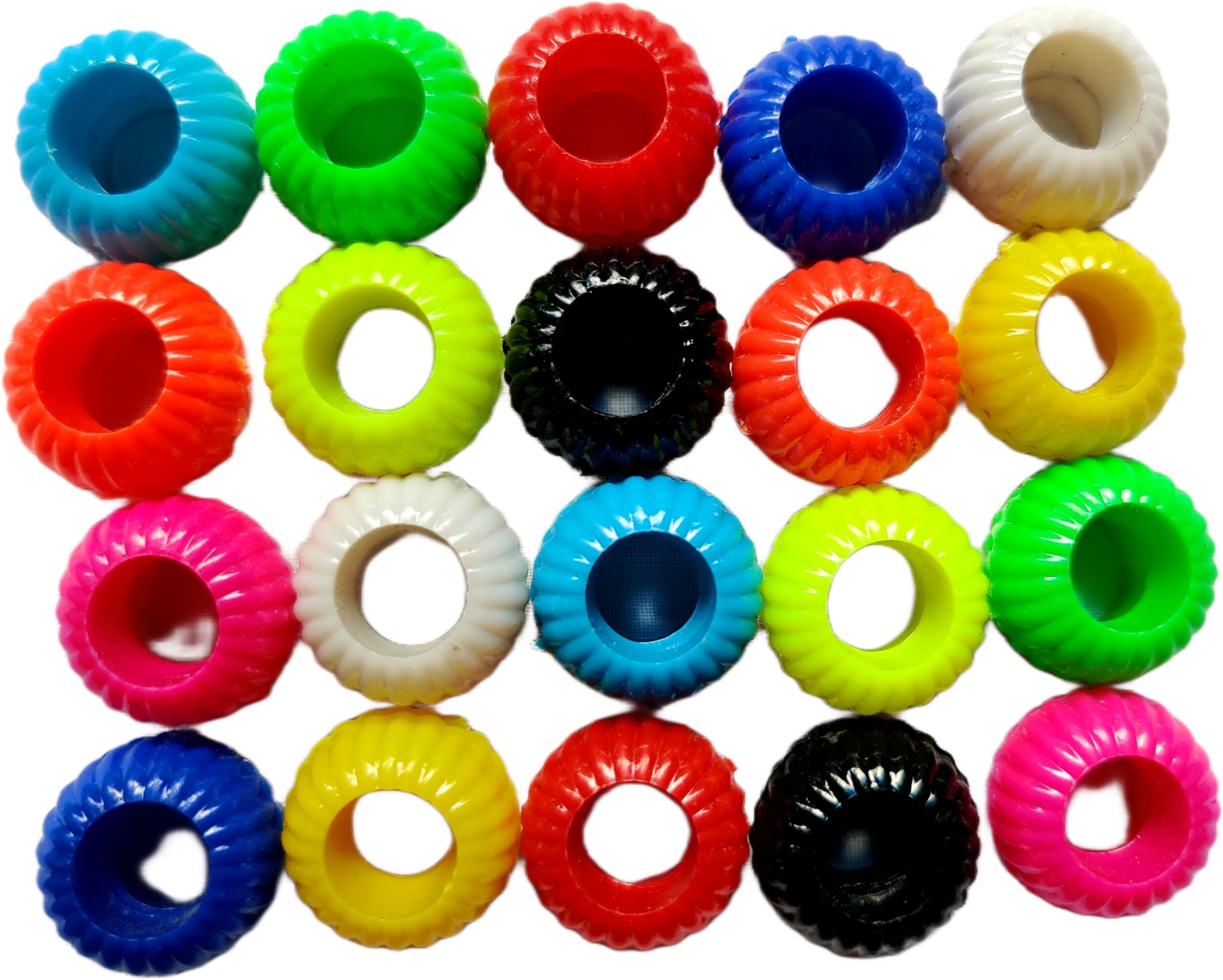 harry enterprises Mix Single Sound Plastic 20 pcs Pigeon Foot Ring Bird Shoulder Guard-picture-39