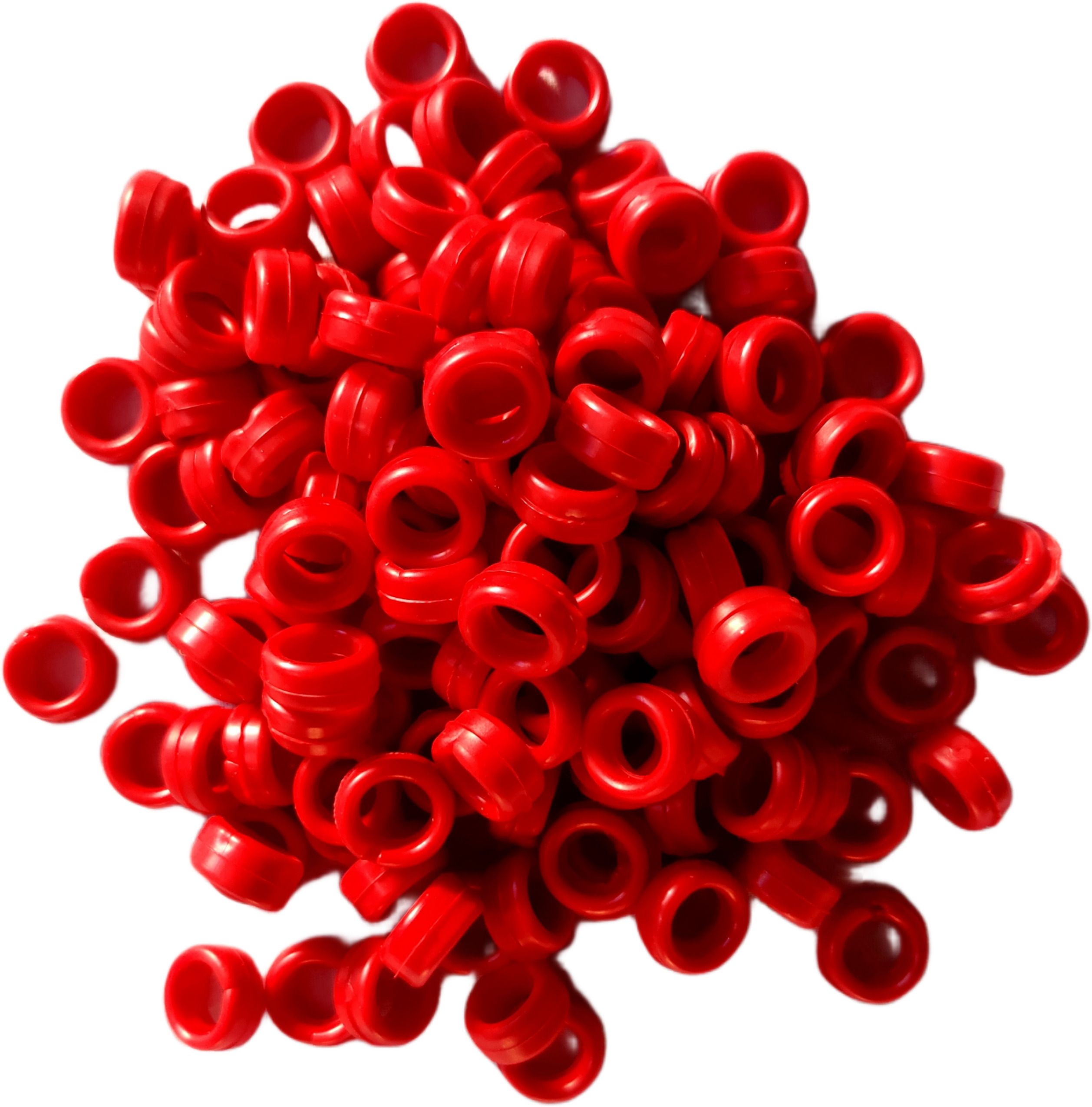 Red Hard Rubber 50 pcs Pigeon Foot Ring Bird Shoulder Guard-image-6