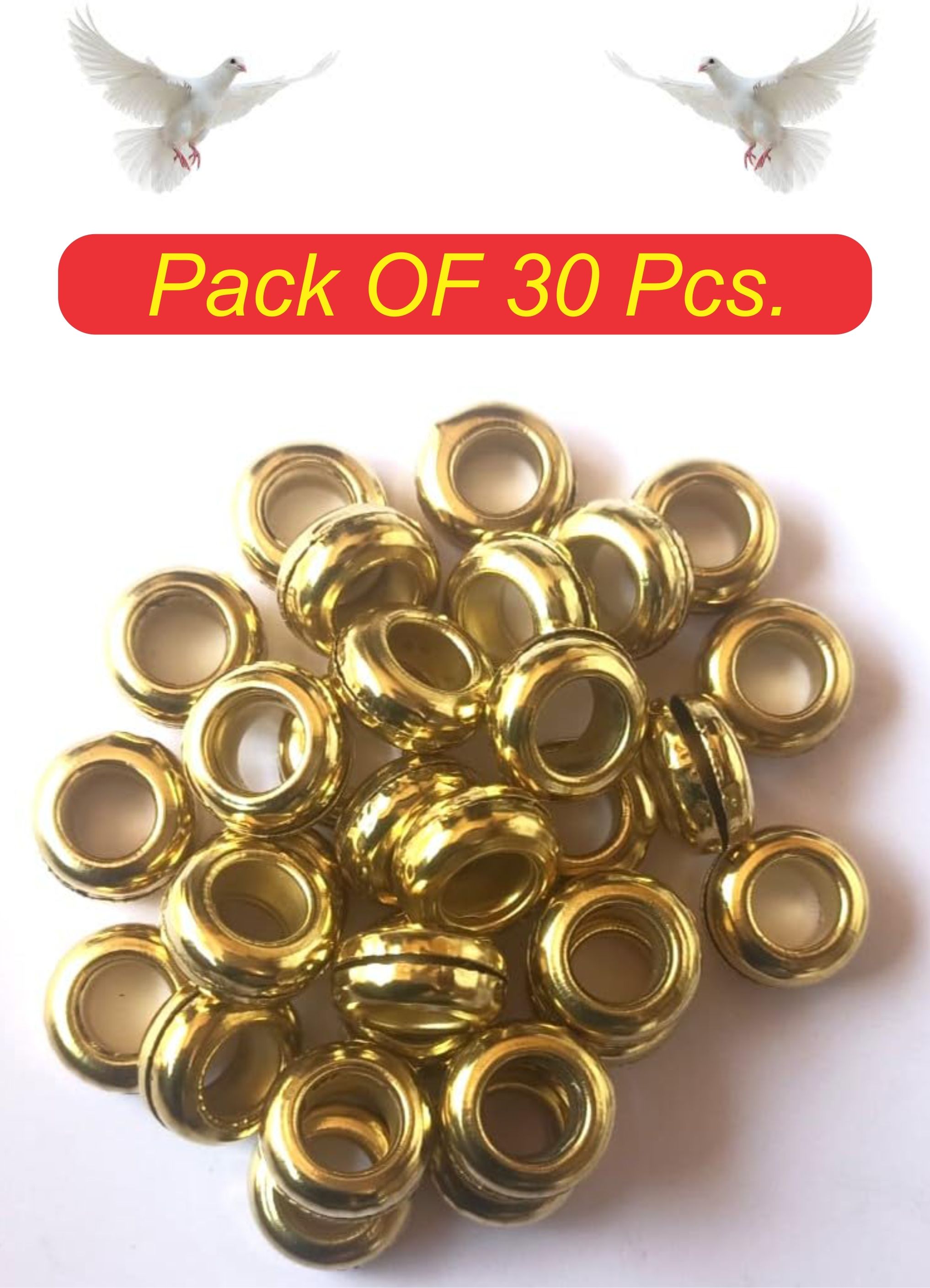 s.blaze Golden Color Sound Foot Ring Pigeon 30 Pcs Bird Shoulder Guard-picture-21
