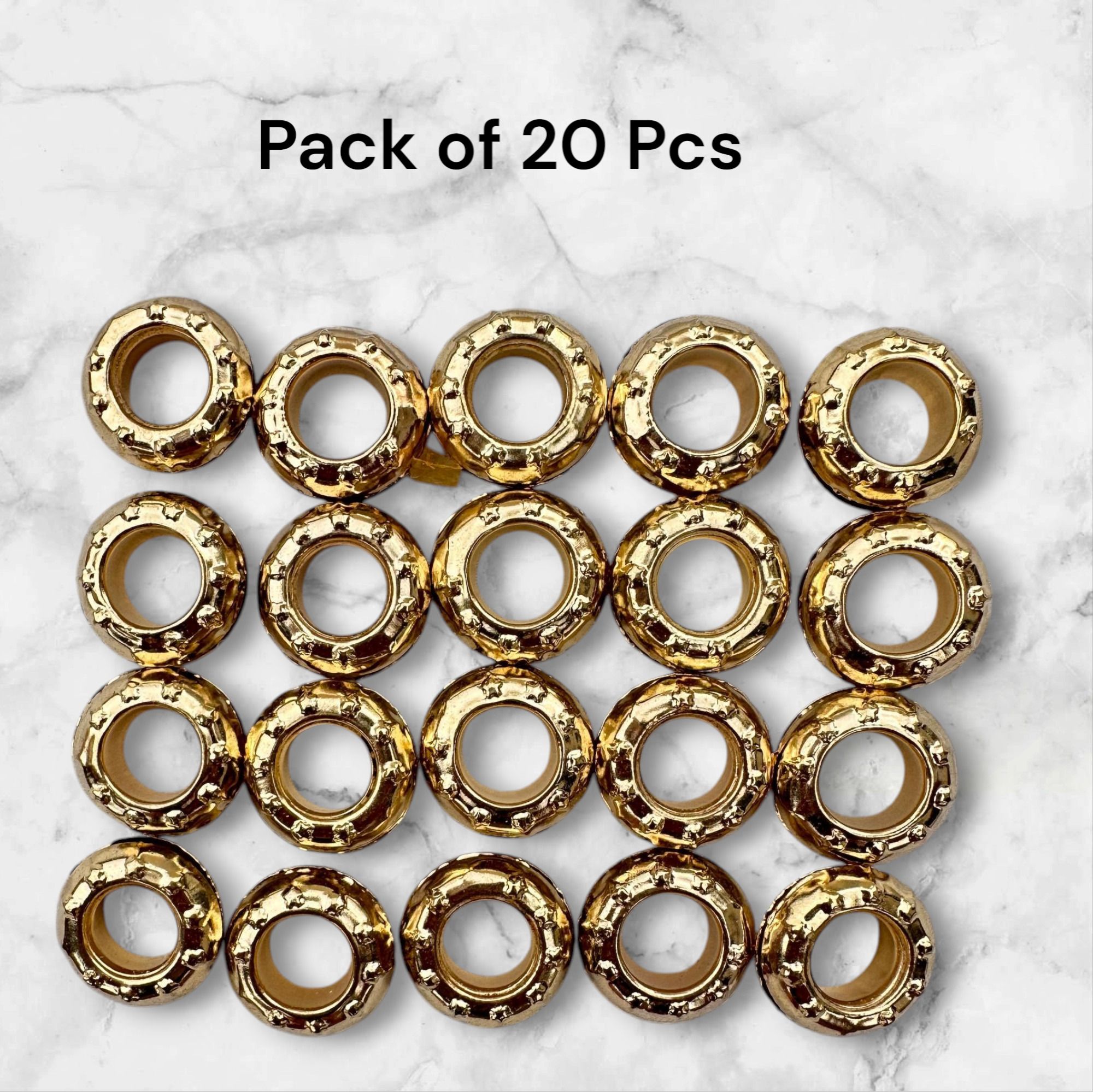 harry enterprises Gold Small Star 20 pcs Pigeon Sound Foot Ring Bird Shoulder Guard-picture-23