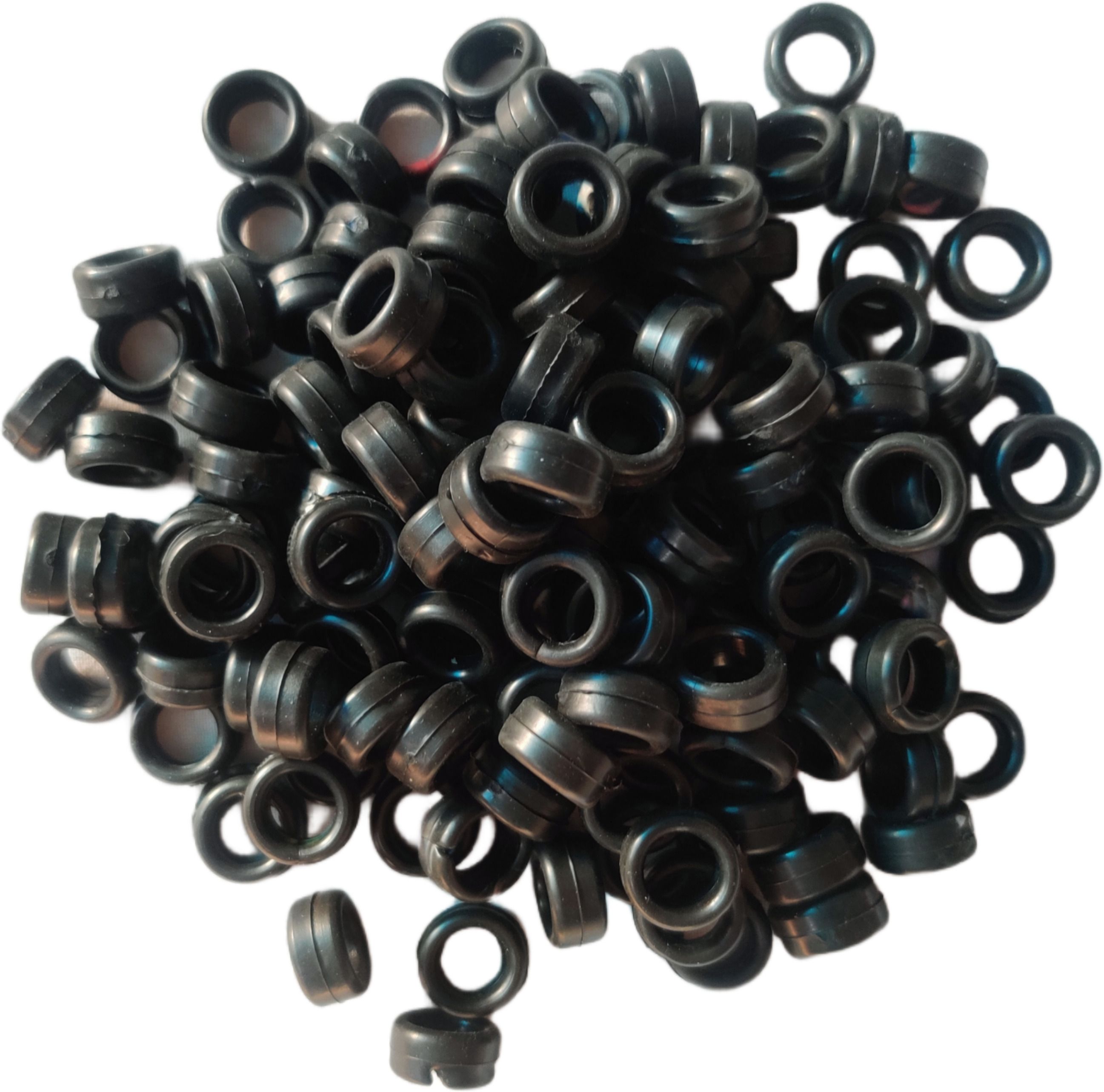 Black Hard Rubber 40 pcs Pigeon Foot Ring Bird Shoulder Guard-image-31
