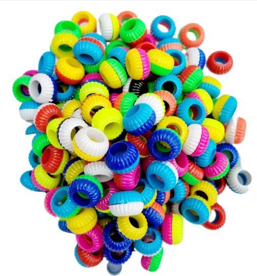 80 PCS DOUBLE COLOR PLASTIC PIGEON RINGS Bird Shoulder Guard-image-4