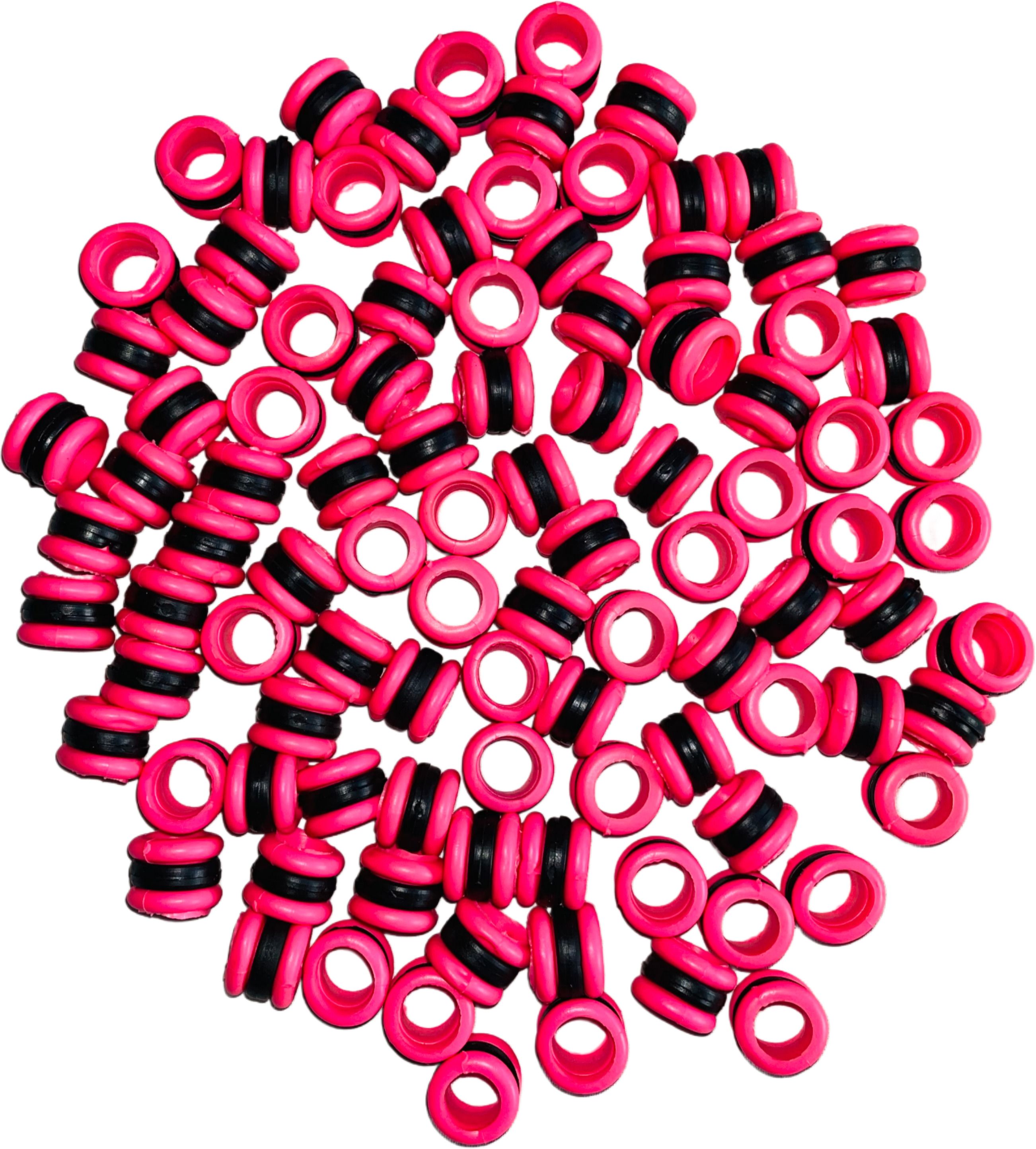 Pink & Black New Design Rubber 50 pcs Pigeon Foot Ring Bird Shoulder Guard-image-12