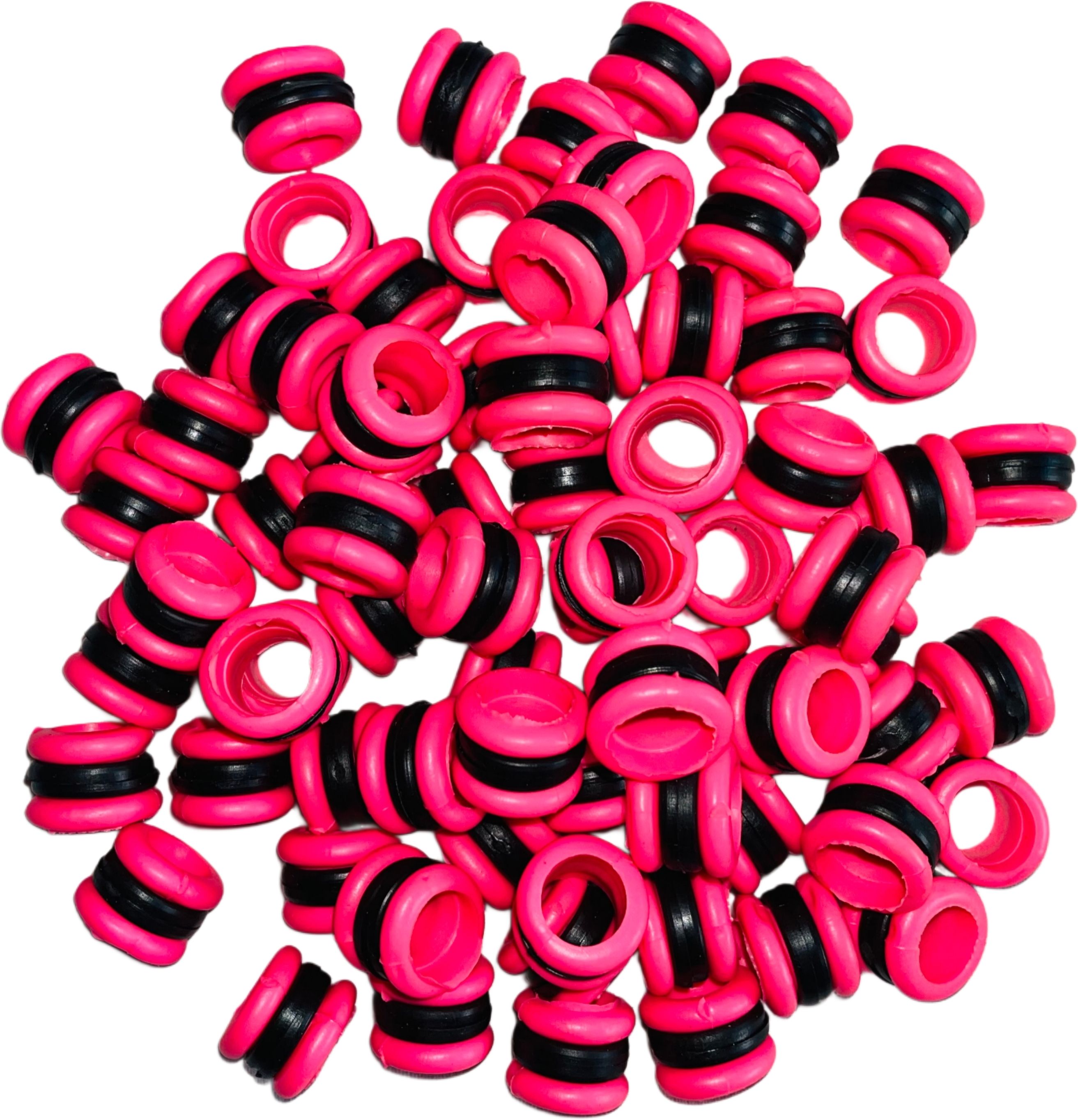 harry enterprises Pink & Black New Design Rubber 30 pcs Pigeon Foot Ring Bird Shoulder Guard-picture-16