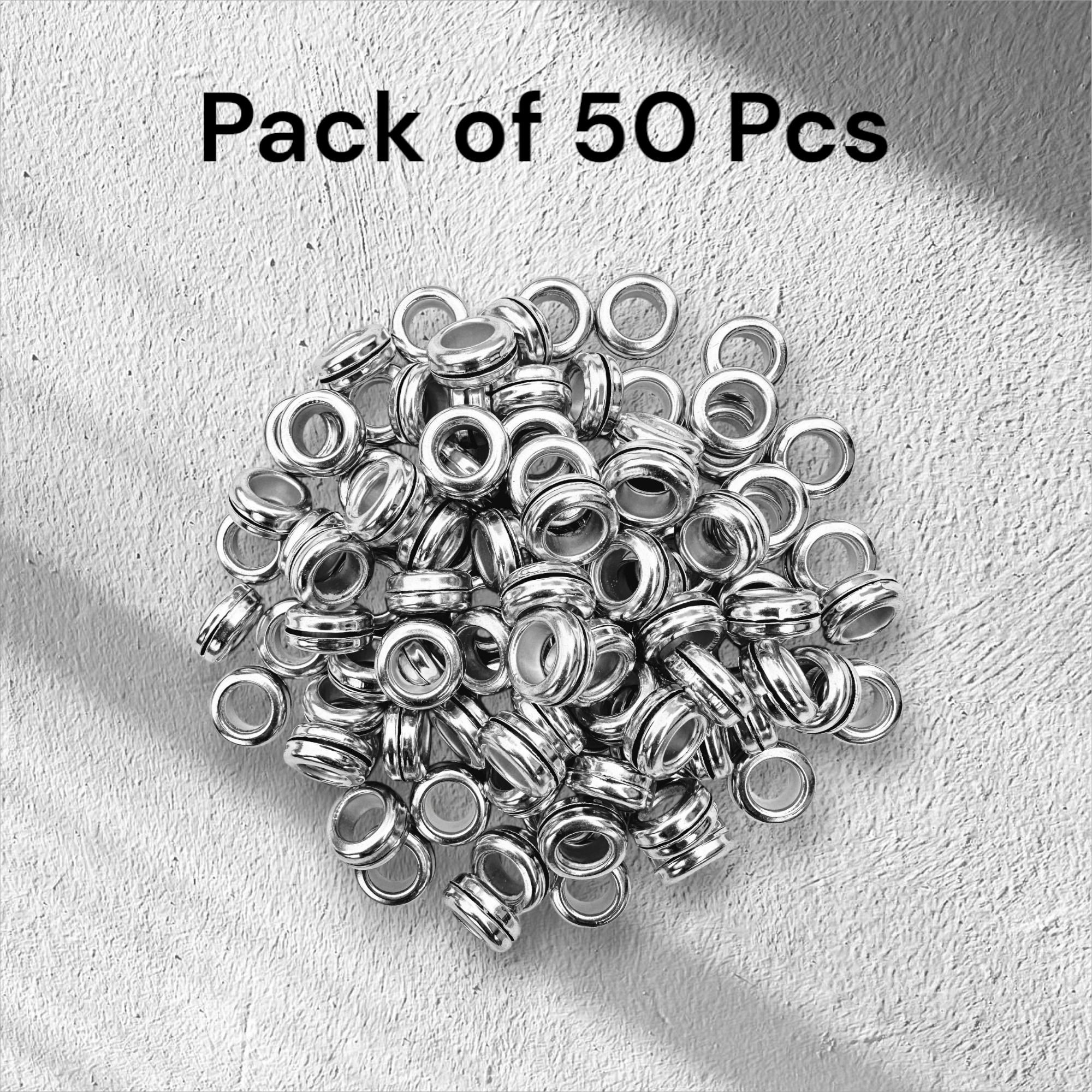 Silver Round Brass 50 pcs Pigeon Sound Foot Ring Bird Shoulder Guard-image-5