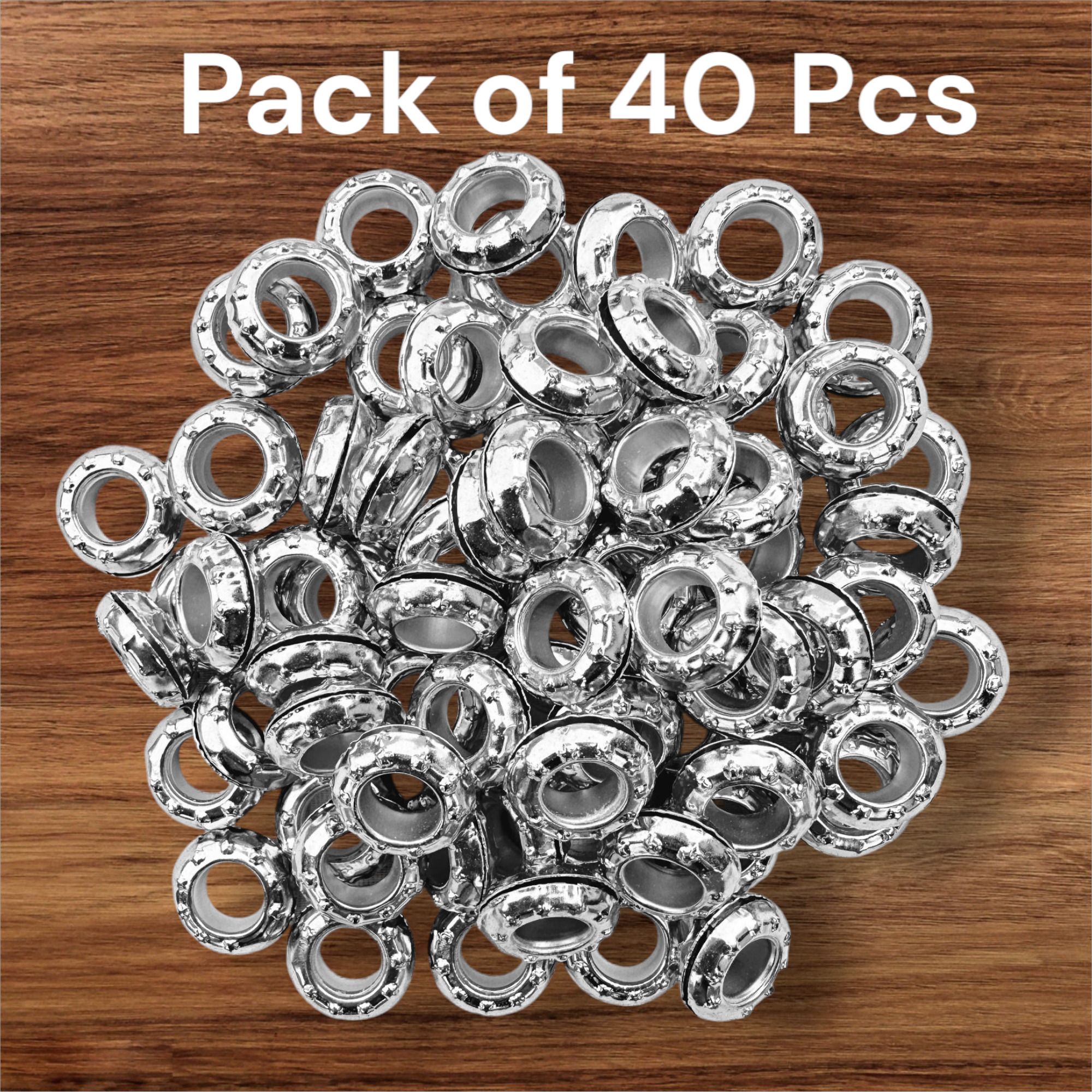 harry enterprises Metal Silver Small Star 40 pcs Pigeon Sound Foot Ring Bird Shoulder Guard-picture-25