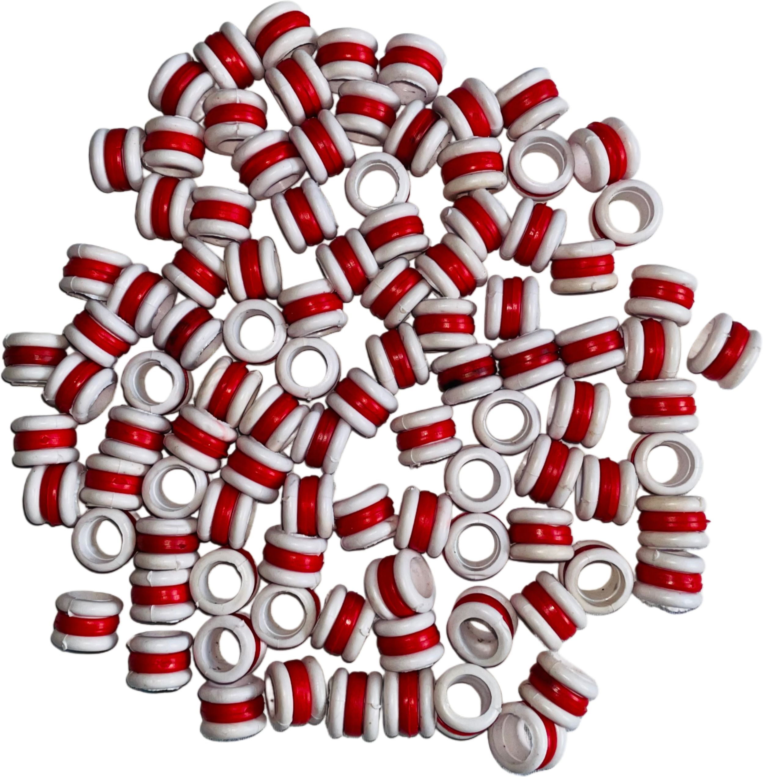 White & Red New Design Rubber 50 pcs Pigeon Foot Ring Bird Shoulder Guard-image-9