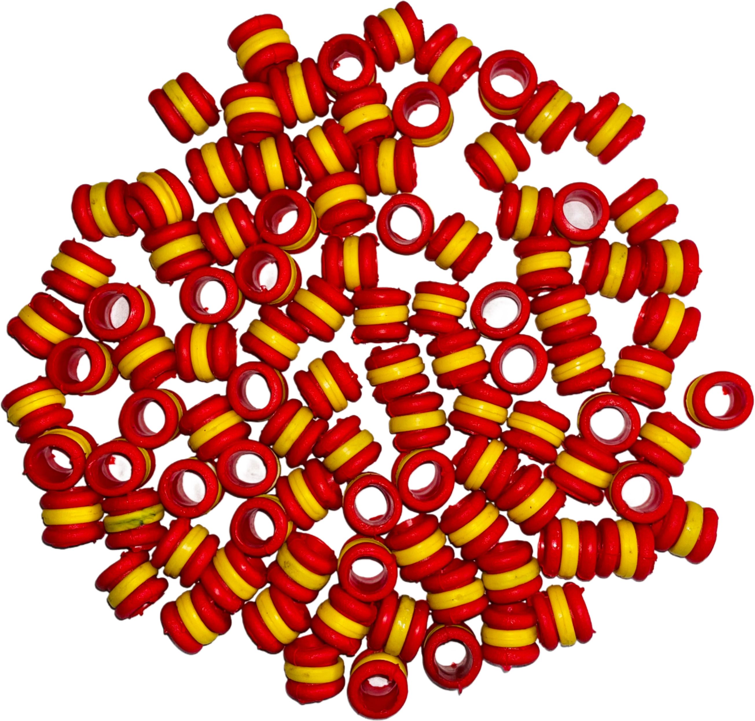 Red & Yellow New Design Rubber 50 pcs Pigeon Foot Ring Bird Shoulder Guard-image-11