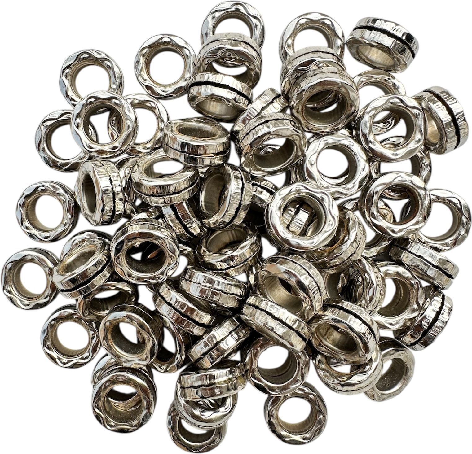 harry enterprises Metal Sound Foot Rings Leg bands for Pigeons Silver Star Design Pack of 30 Pcs Bird Shoulder Guard-picture-26