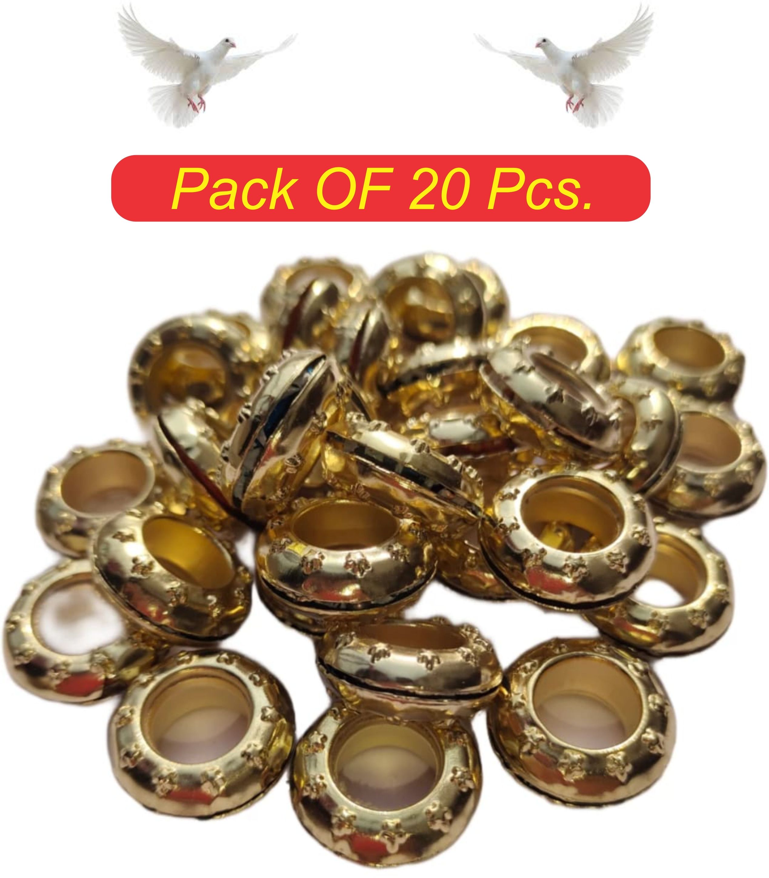 s.blaze Star Golden Color Sound Foot Ring 20 Pcs Pigeon Bird Shoulder Guard-picture-41