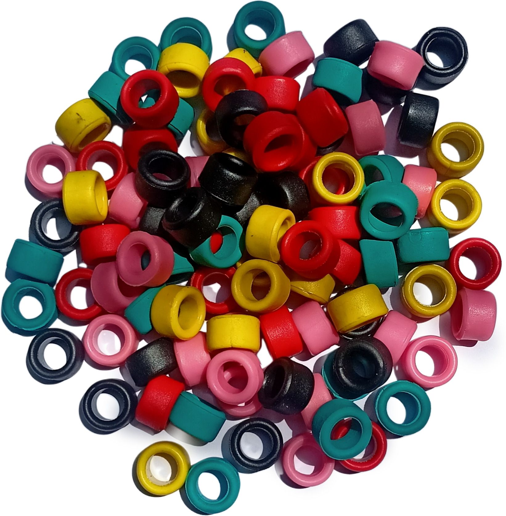 kailash Pigeon Mix Hard Rubber Wide 60 Pcs Foot Ring Rubber Perch For Bird-picture-14